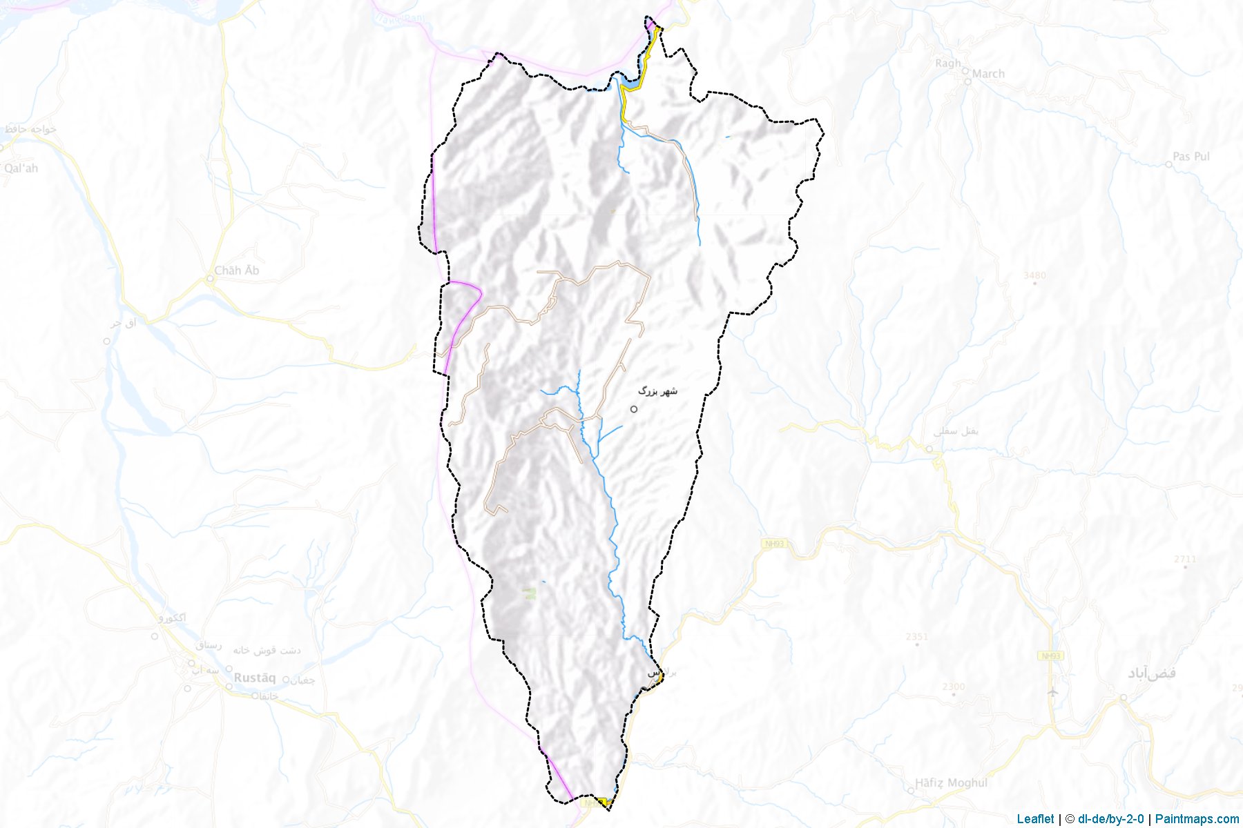 Shahri Buzurg (Badakhshan) Map Cropping Samples-1