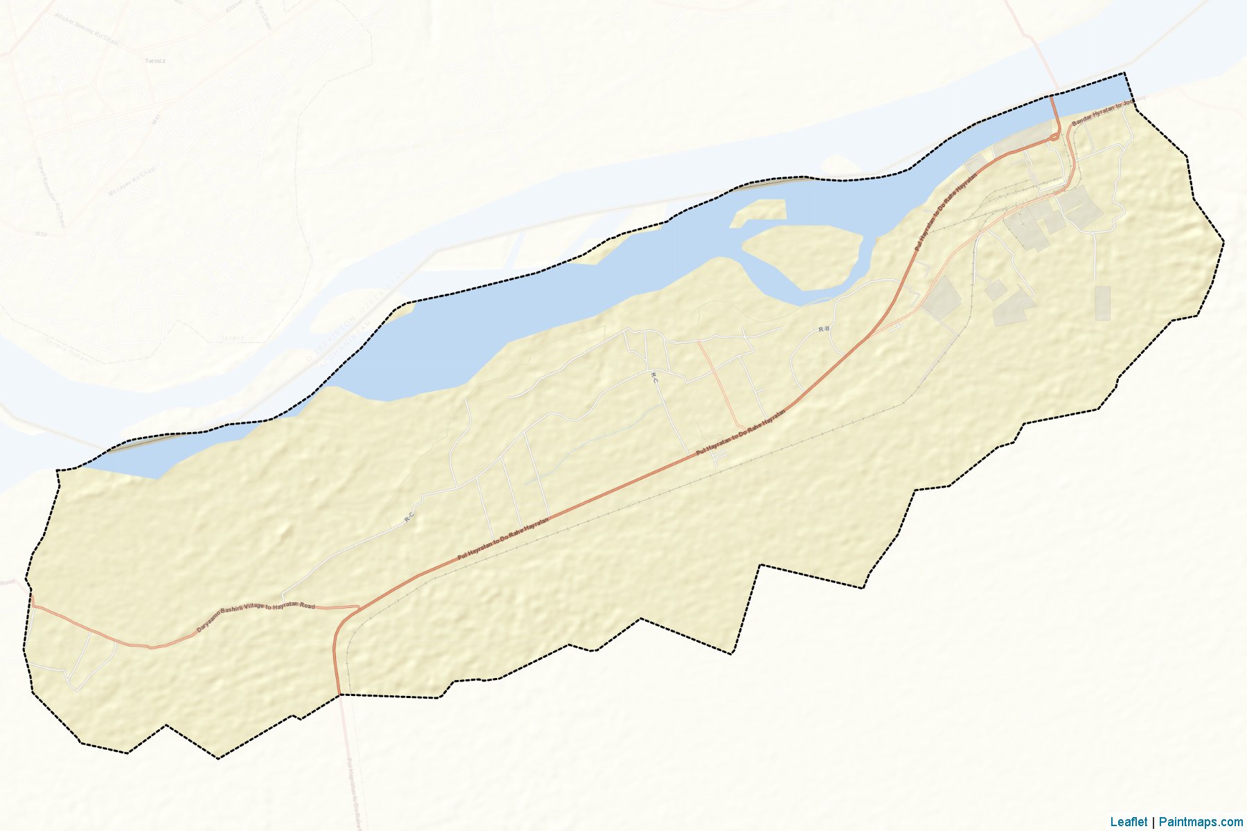 Muestras de recorte de mapas Sharak Hairatan (Balkh)-2