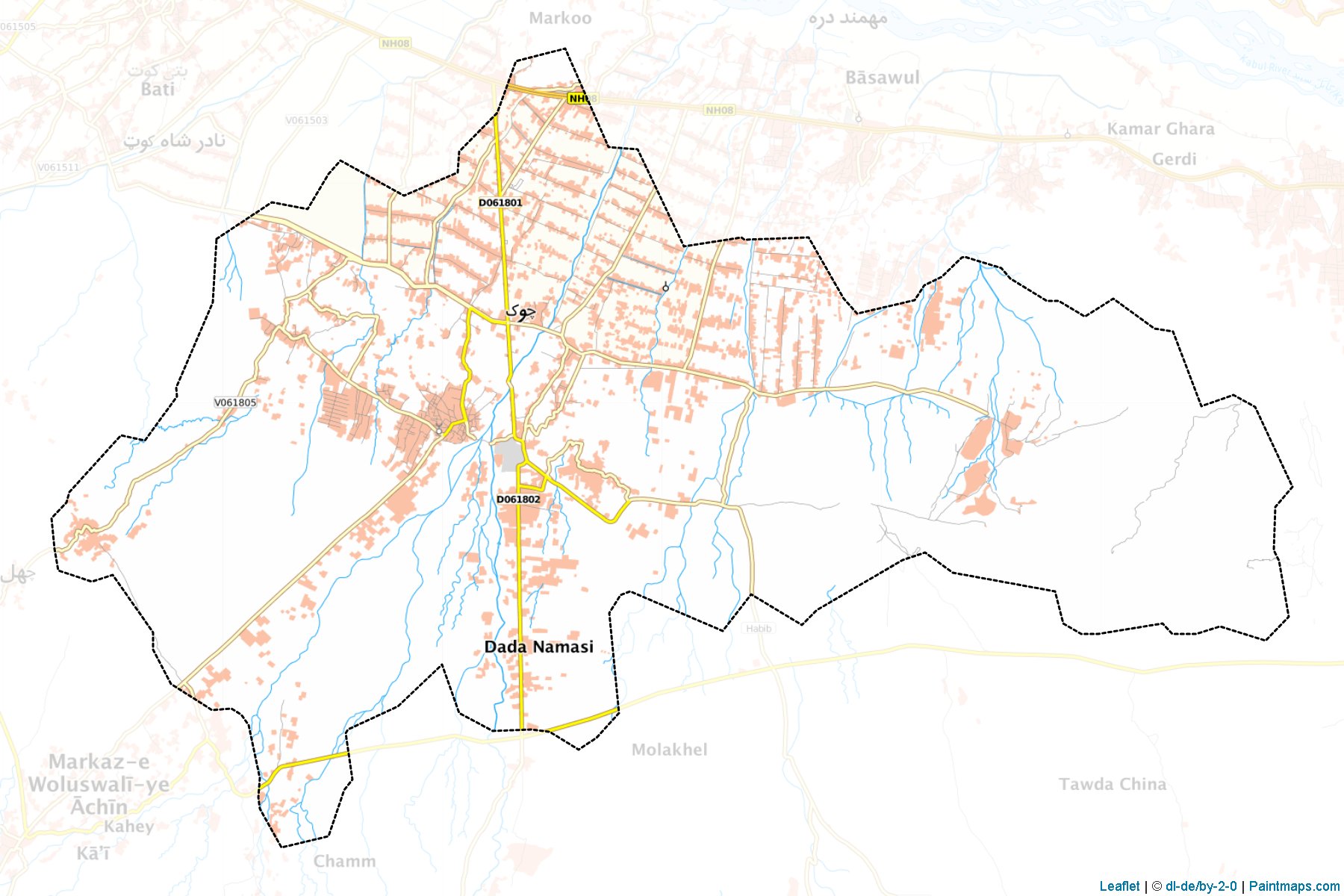 Muestras de recorte de mapas Shinwar (Nangarhar)-1