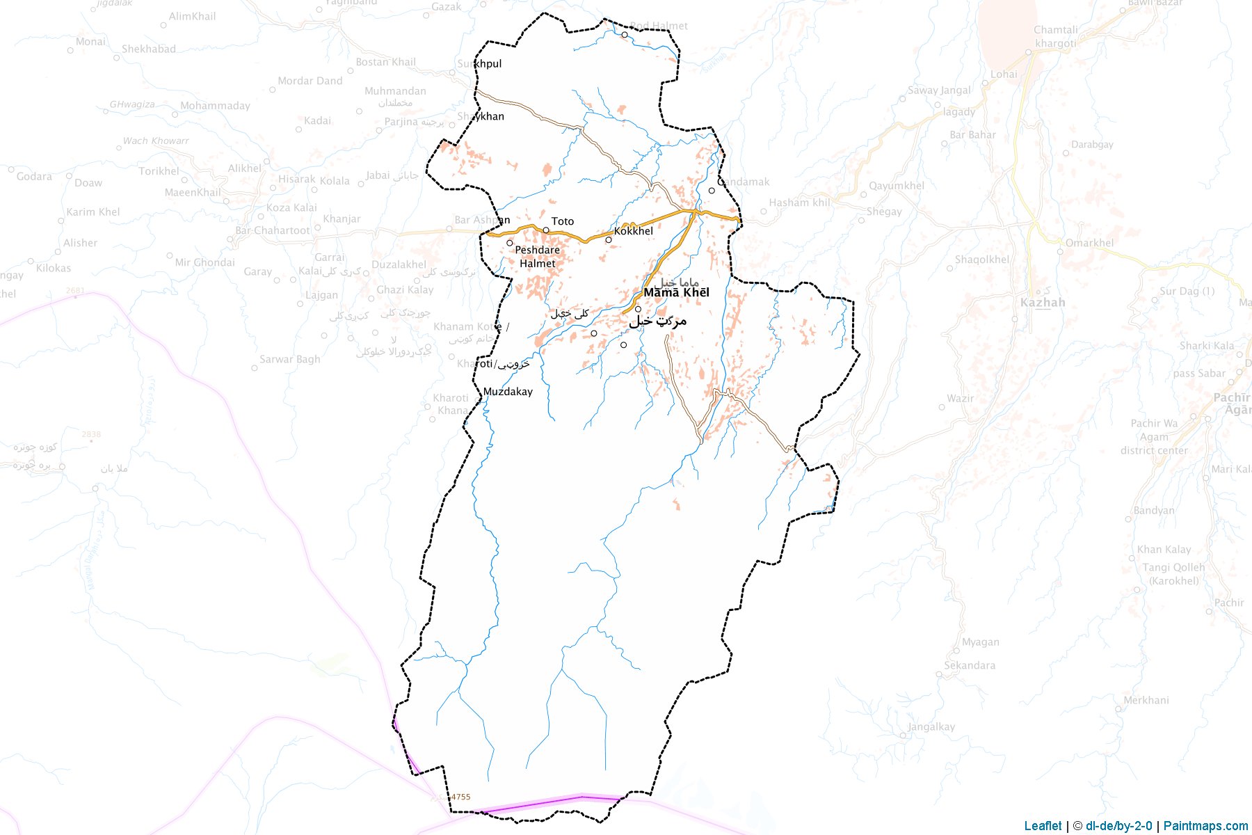 Shirzad (Nangarhar Vilayeti) Haritası Örnekleri-1