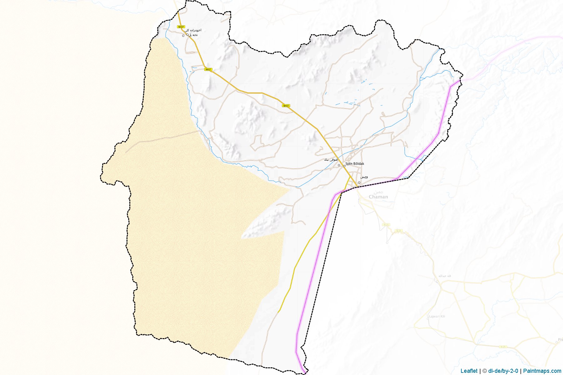 Muestras de recorte de mapas Spin Boldak (Kandahar)-1