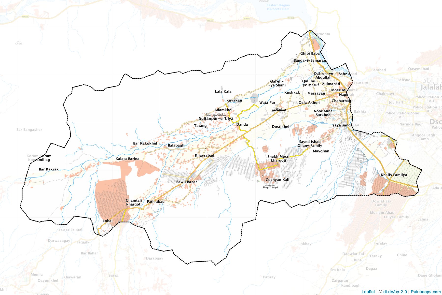 Muestras de recorte de mapas Surkh Rod (Nangarhar)-1