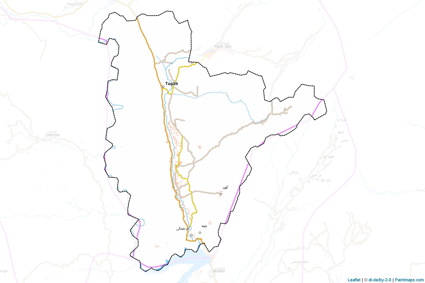 Tagab (Kapisa Vilayeti) Haritası Örnekleri-1