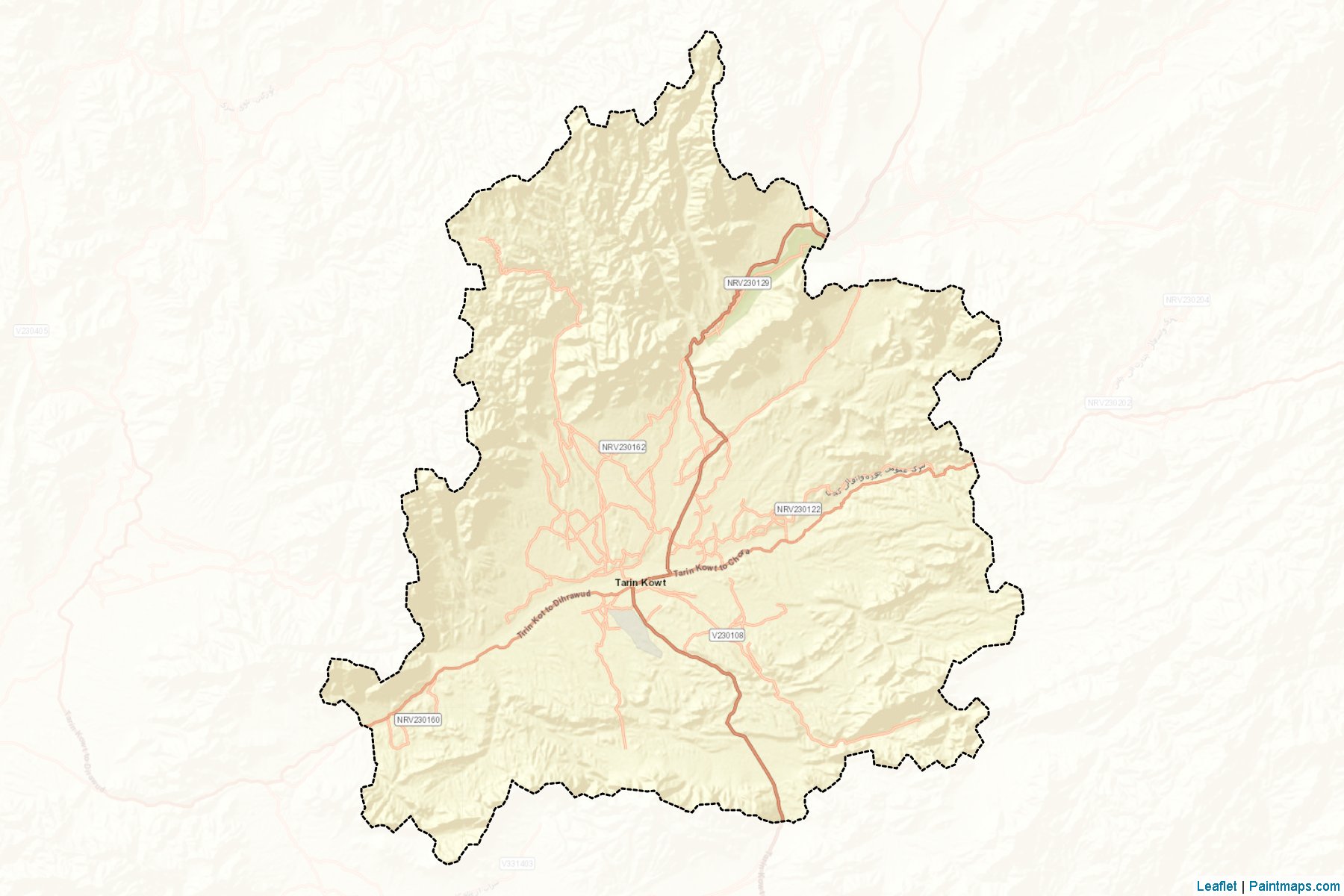 Muestras de recorte de mapas Tirin Kot (Oruzgan)-2