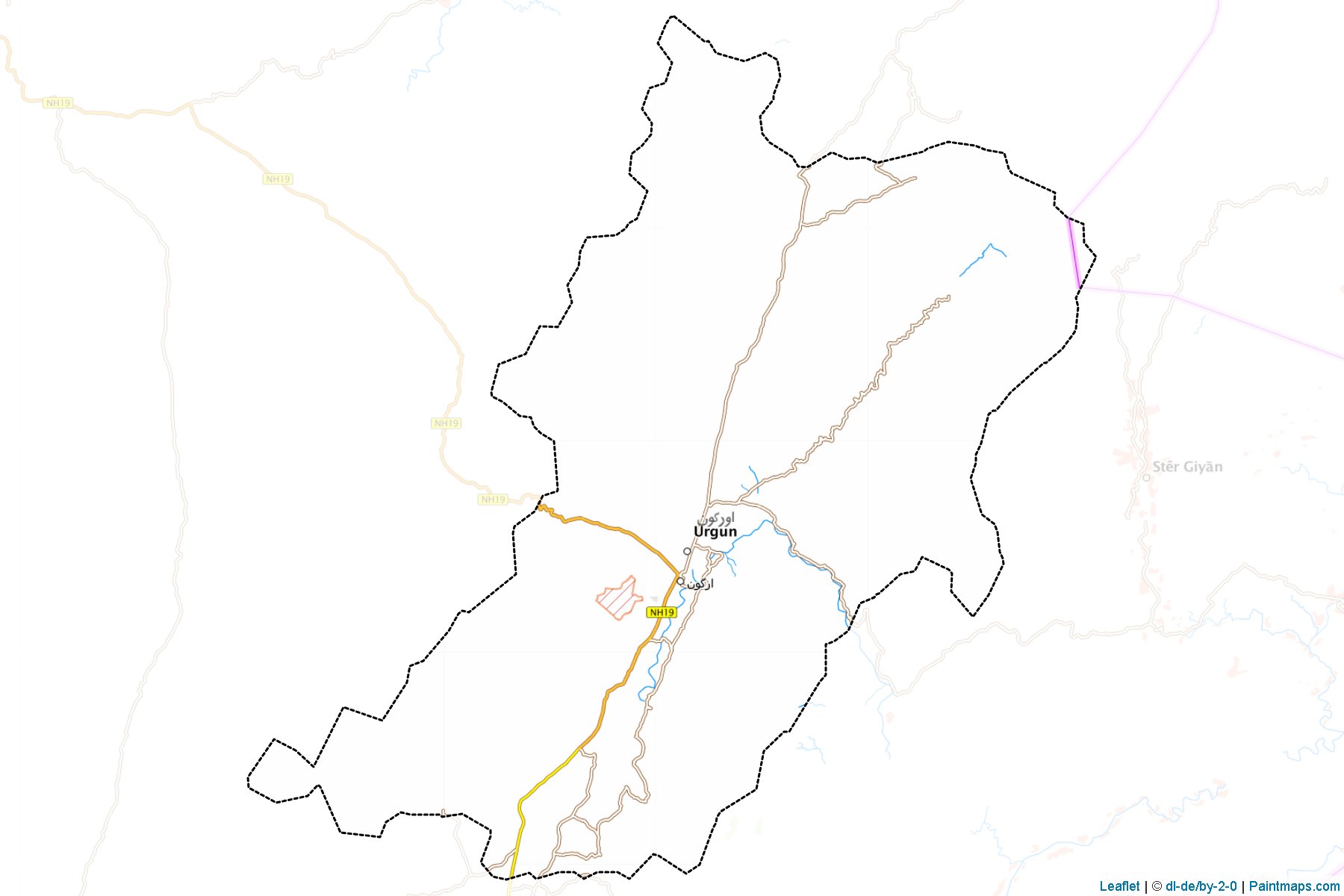 Urgun (Paktika Vilayeti) Haritası Örnekleri-1