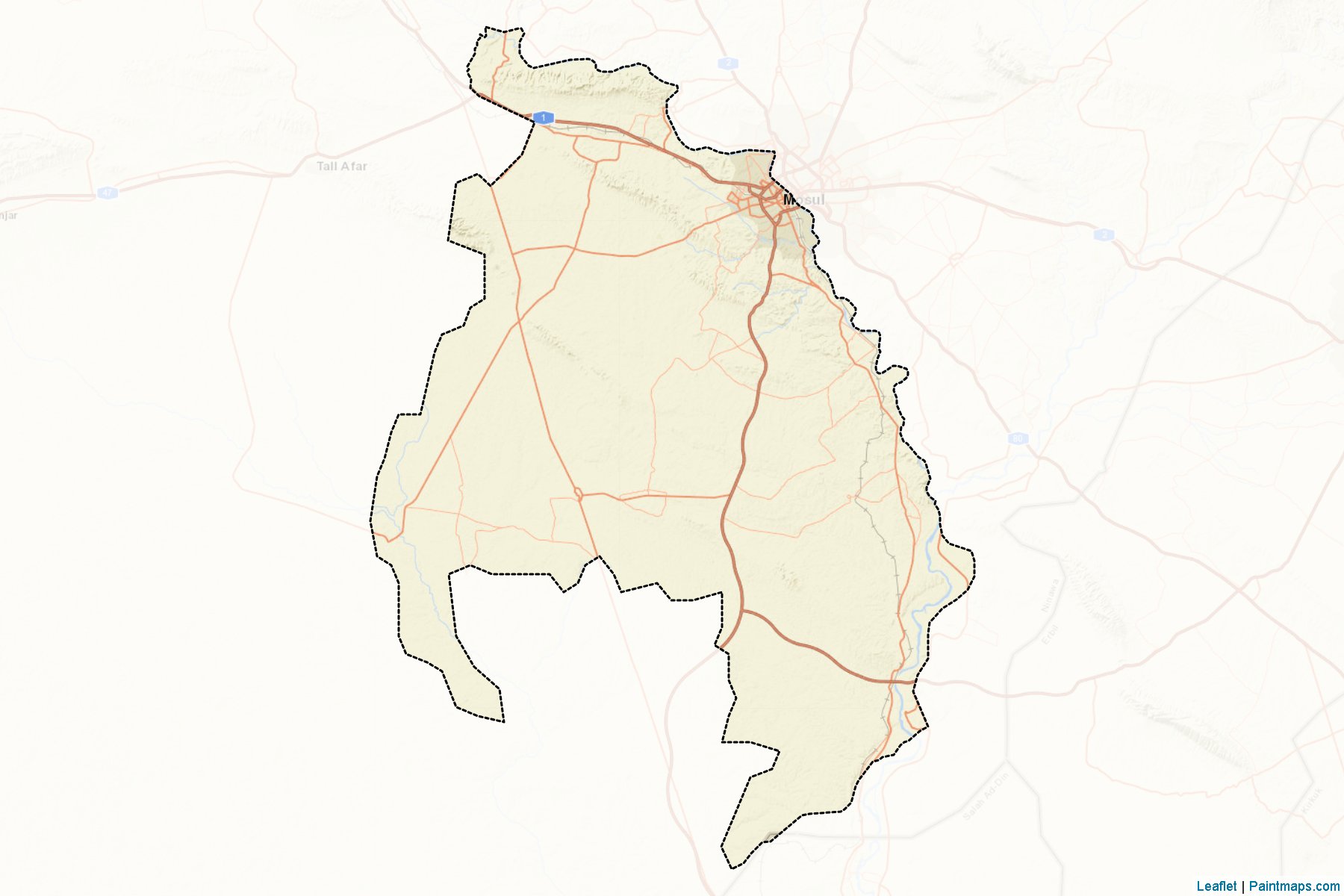 Musul (Nineve ili) Haritası Örnekleri-2