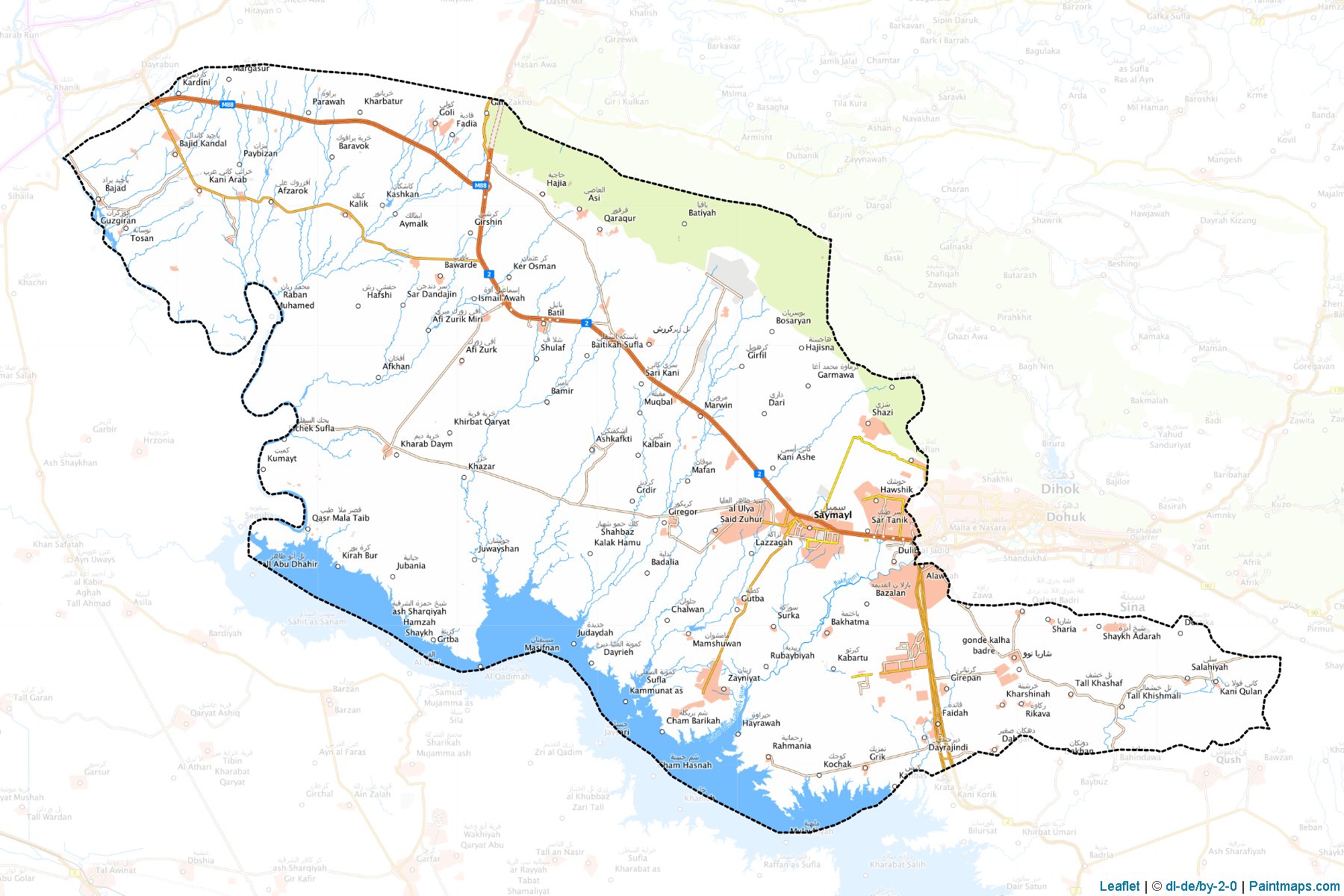 Sumel (Duhok ili) Haritası Örnekleri-1