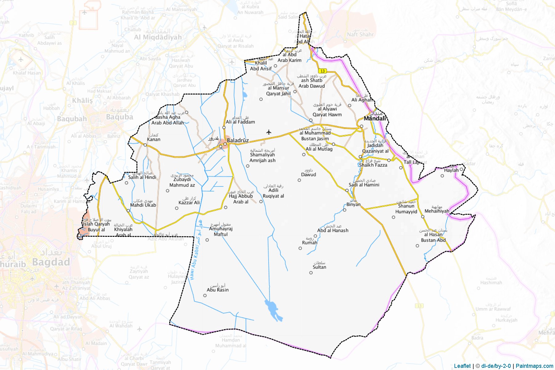 Baladrooz (Diyala ili) Haritası Örnekleri-1