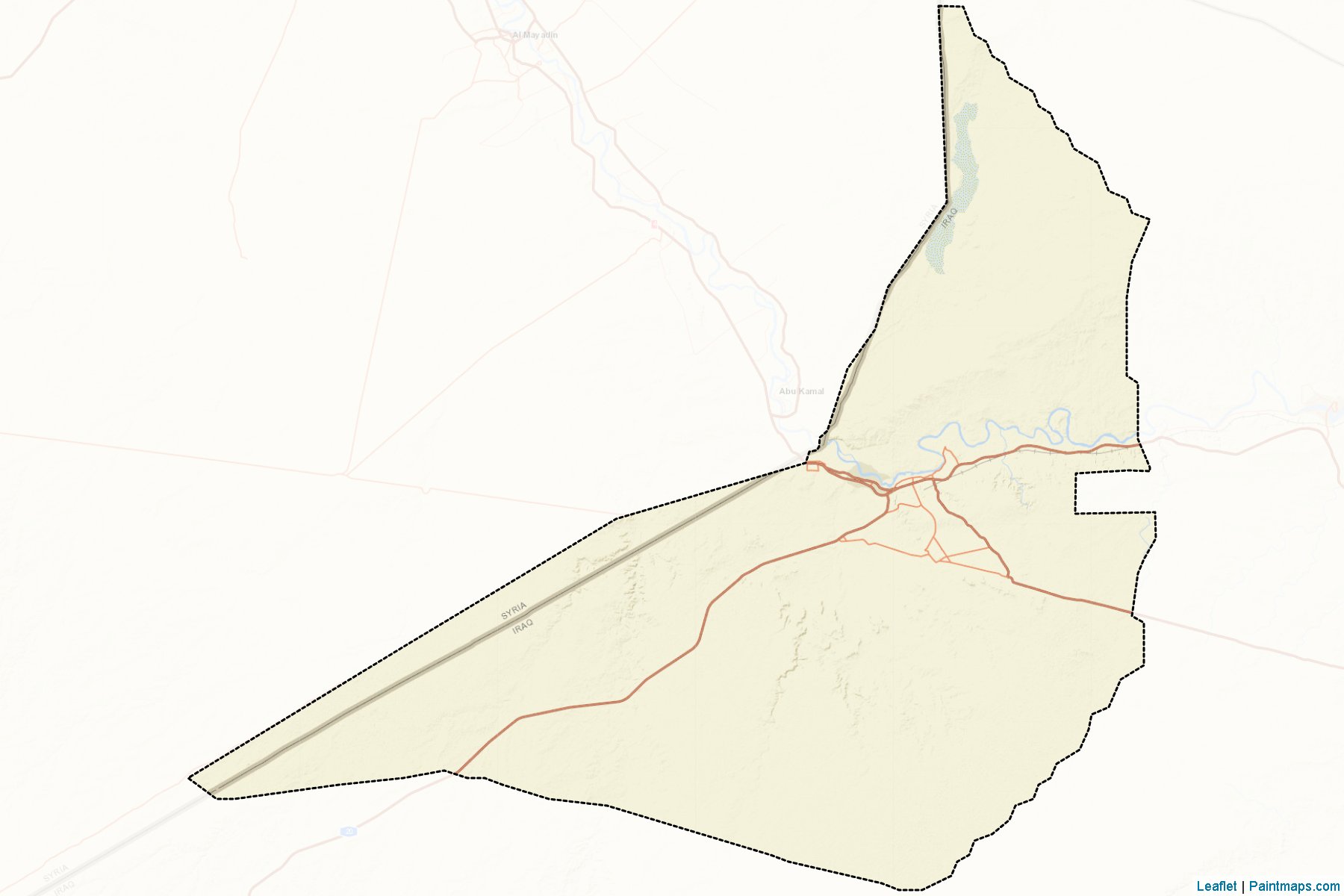 Muestras de recorte de mapas Ka'im (Al-Anbar)-2