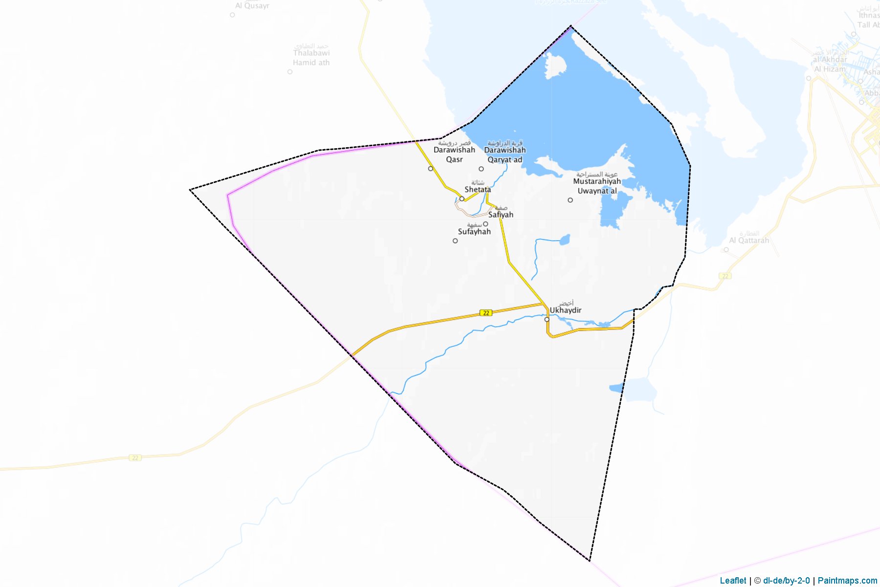 Muestras de recorte de mapas Ain Al-Tamur (Karbala')-1