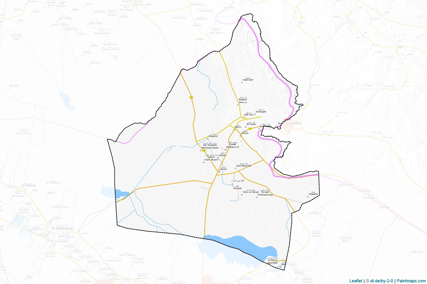 Badra (Vasit ili) Haritası Örnekleri-1