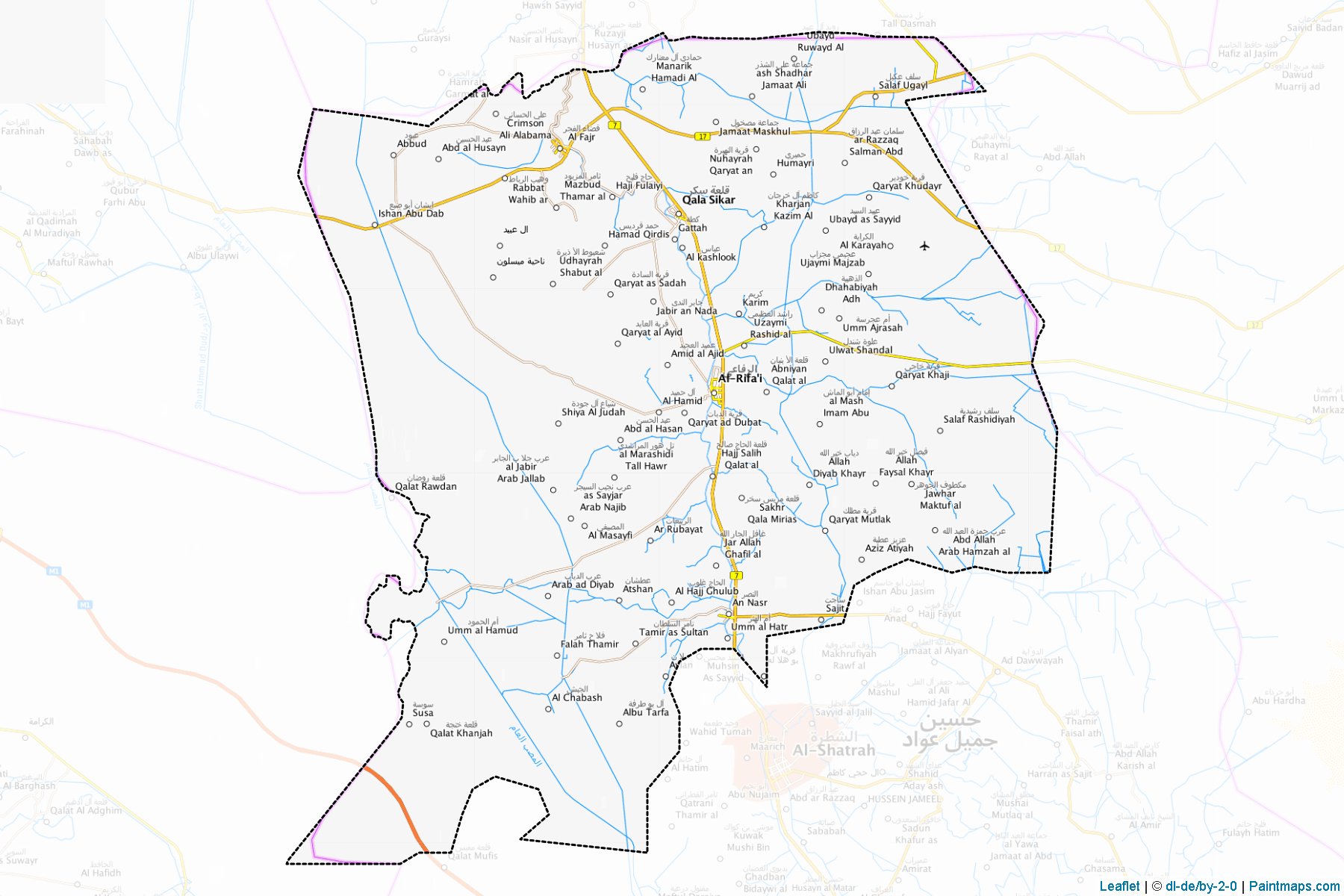 Rifa'i (Dhi-Qar) Haritası Örnekleri-1