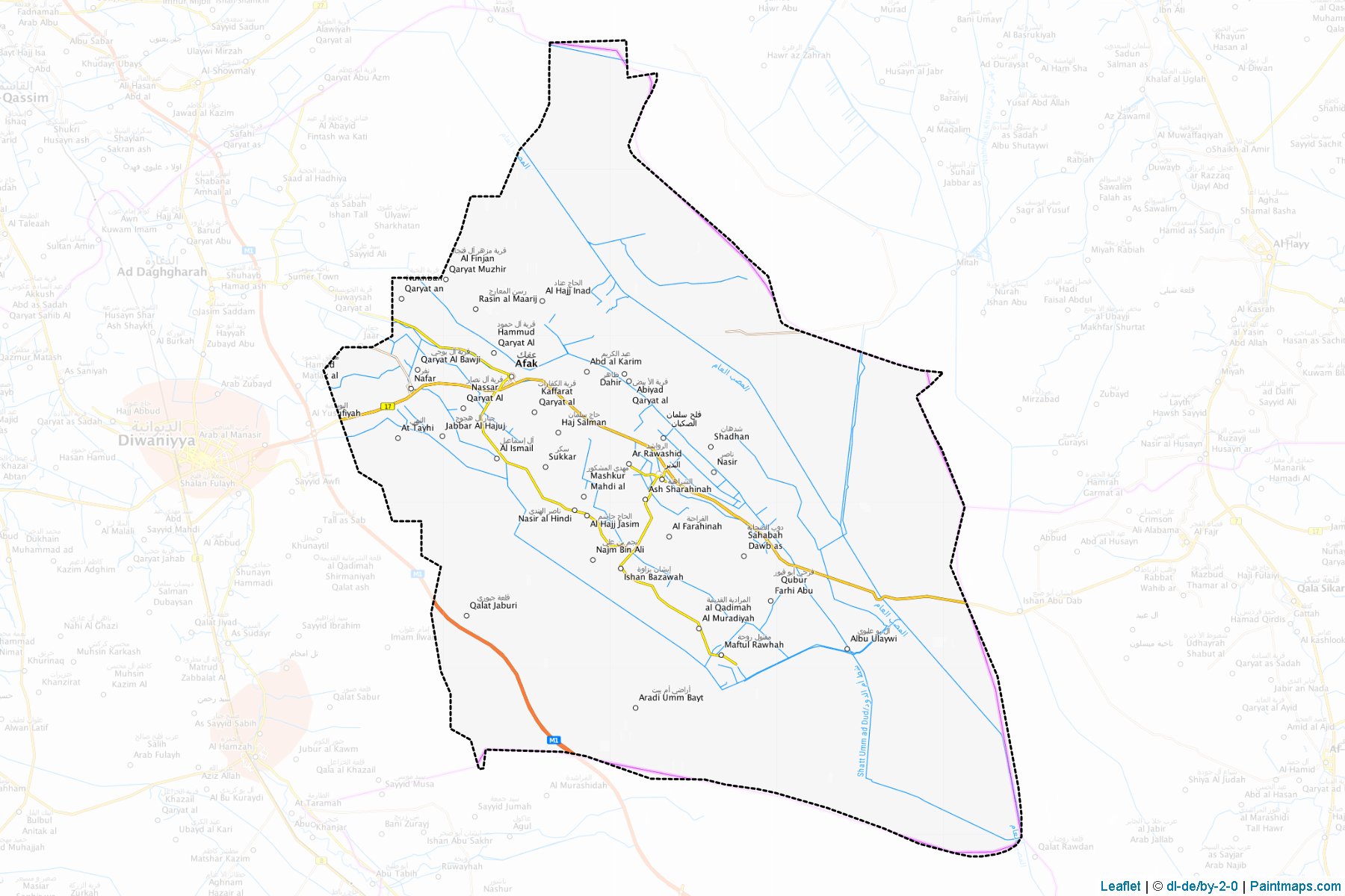 Afaq (Kadisiye ili) Haritası Örnekleri-1