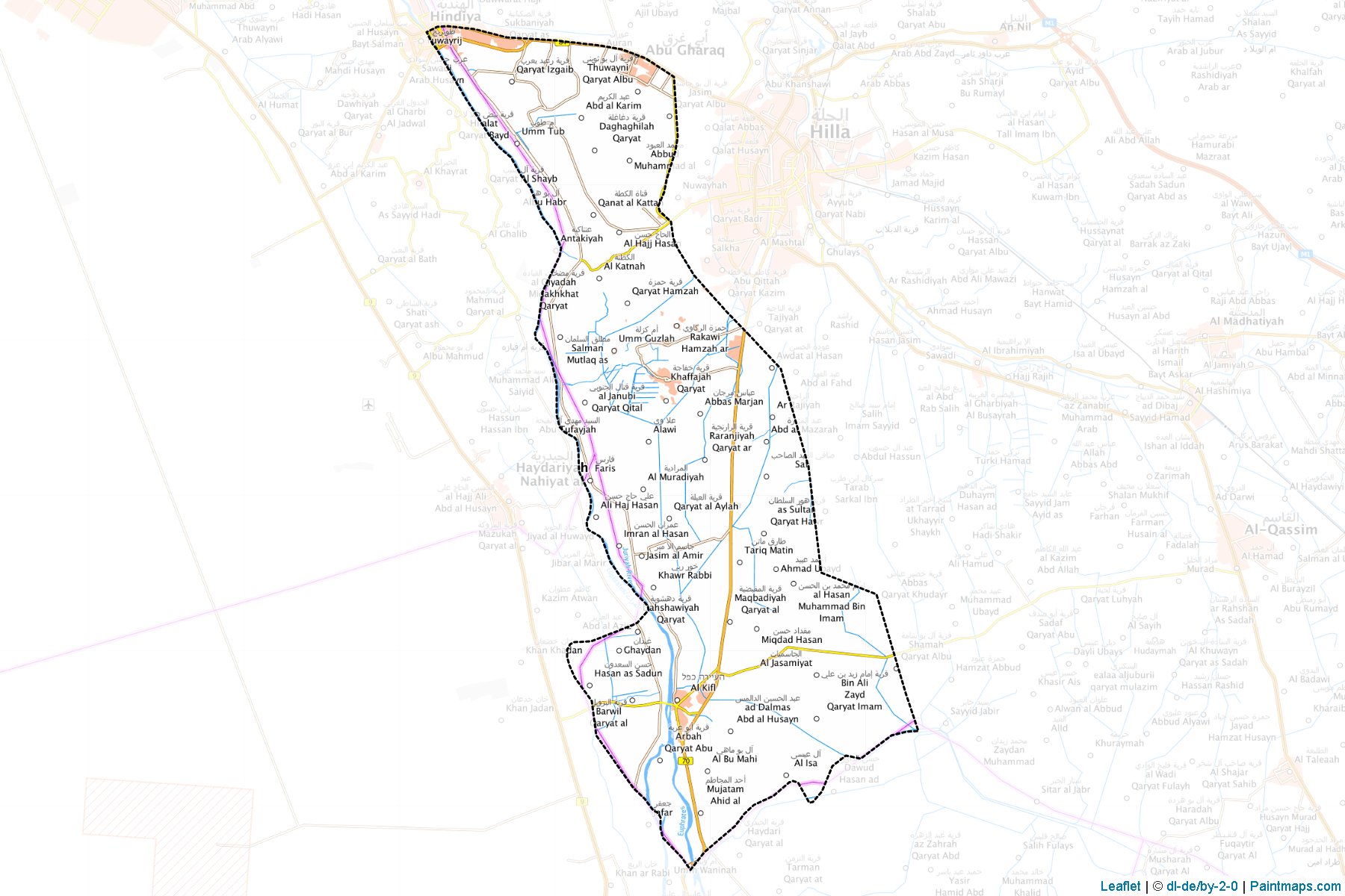 Muestras de recorte de mapas Hilla (Babil)-1