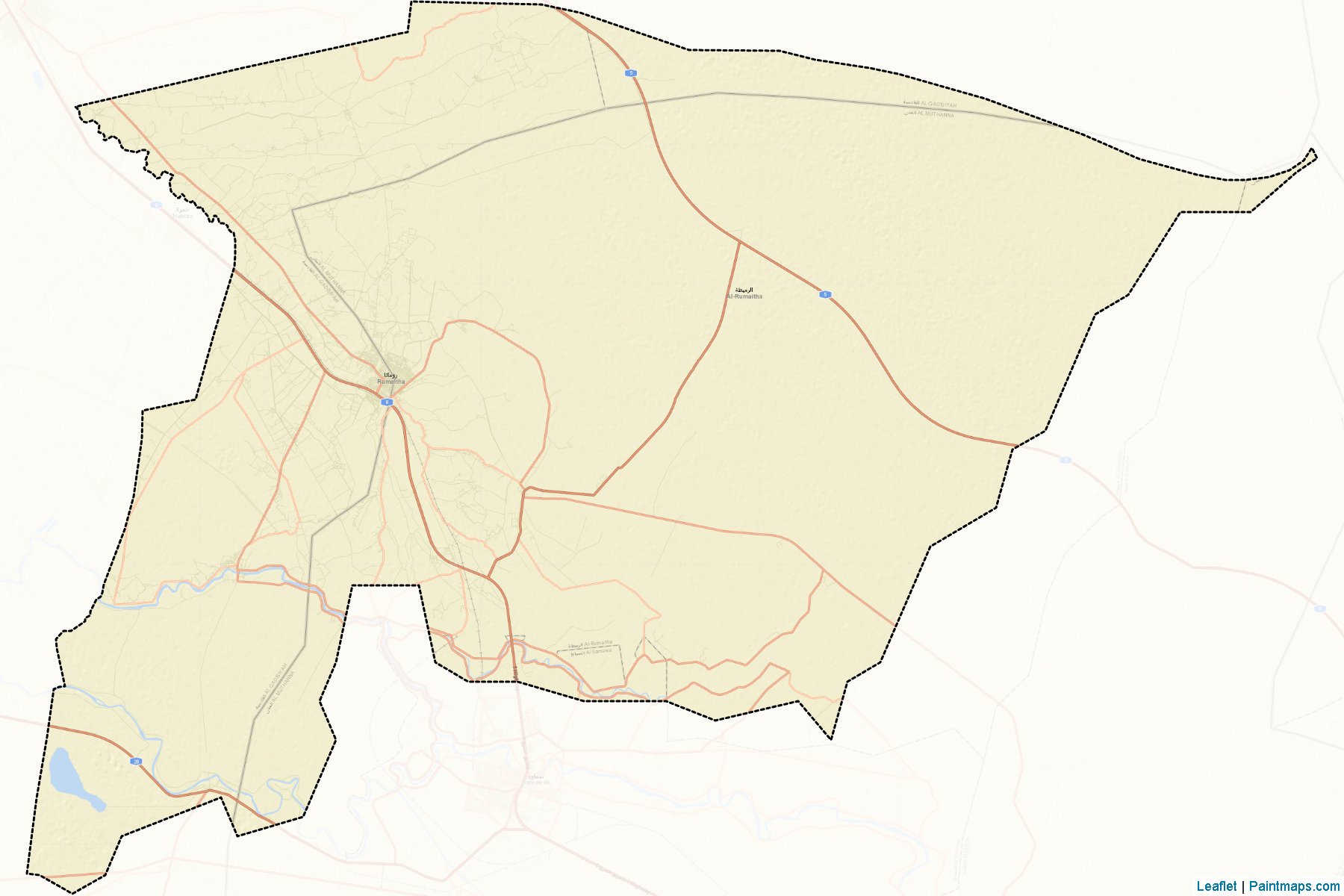 Muestras de recorte de mapas Rumaitha (Al-Muthannia)-2