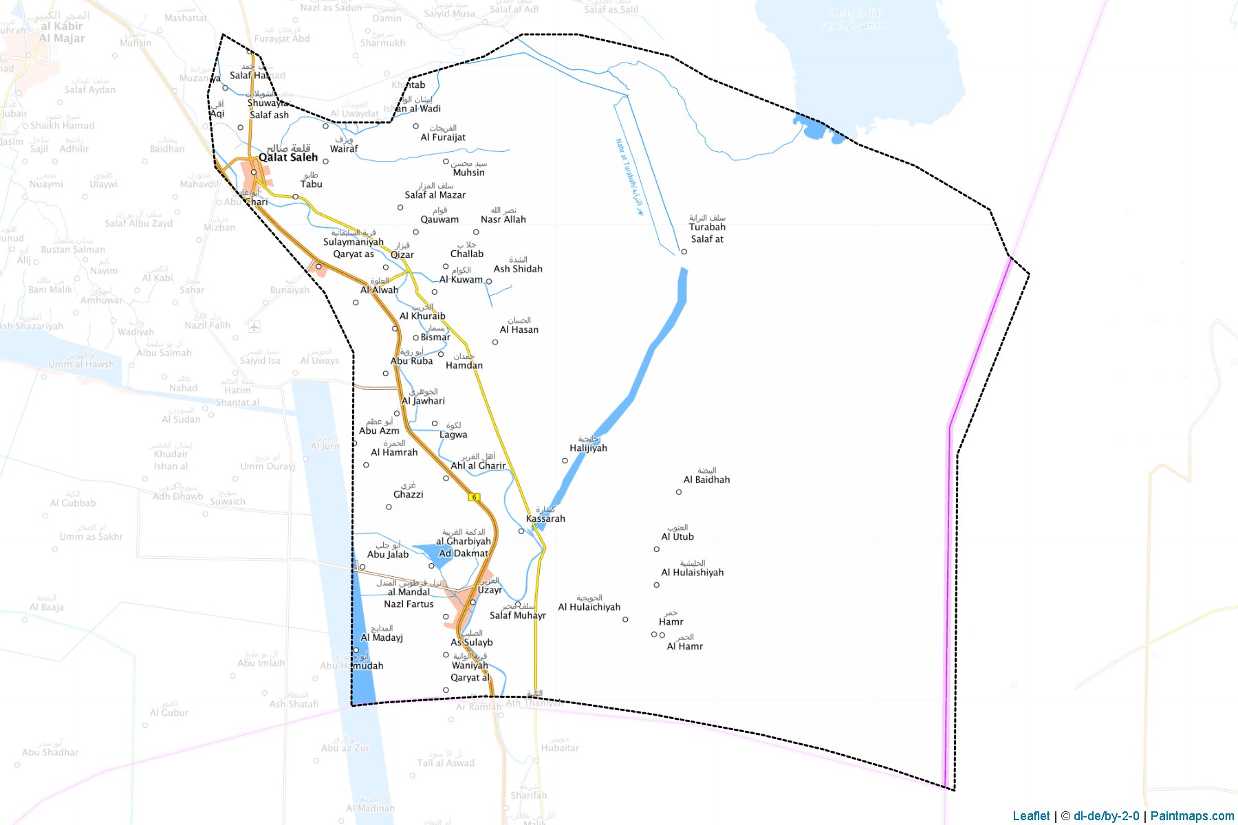 Qal'at Saleh (Maysan ili) Haritası Örnekleri-1