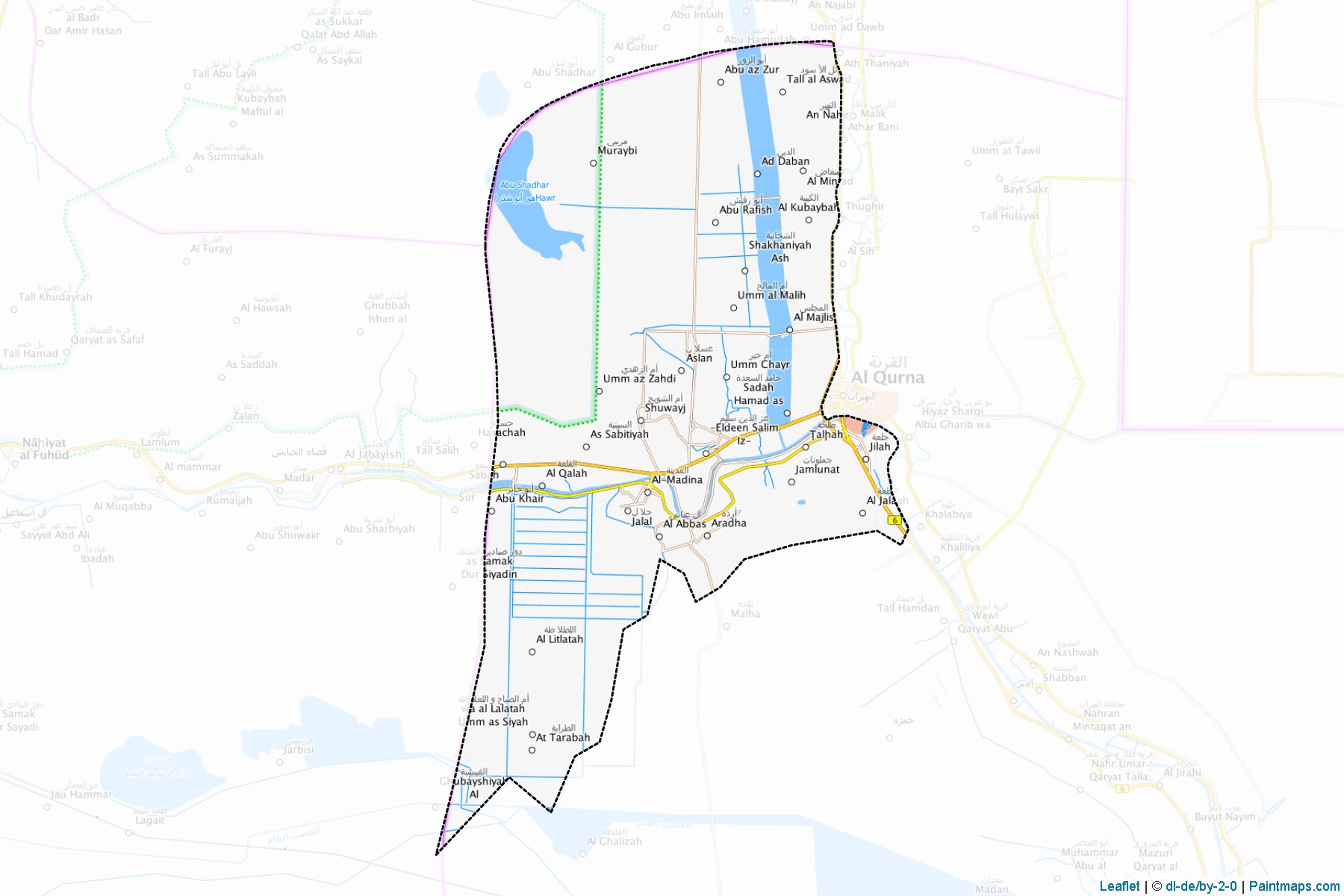 Midaina (Al-Basrah) Map Cropping Samples-1