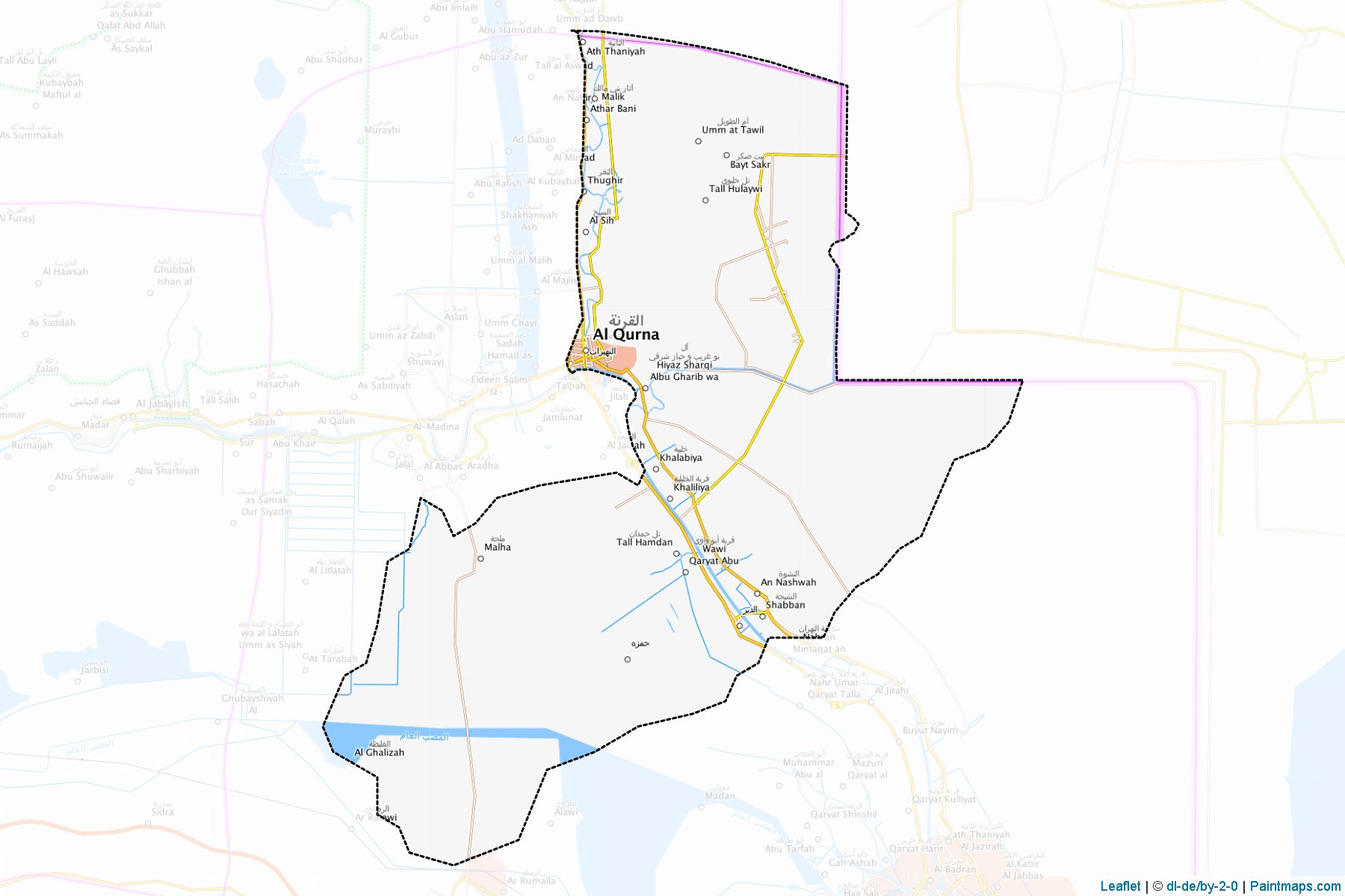 Qurna (Al-Basrah) Haritası Örnekleri-1