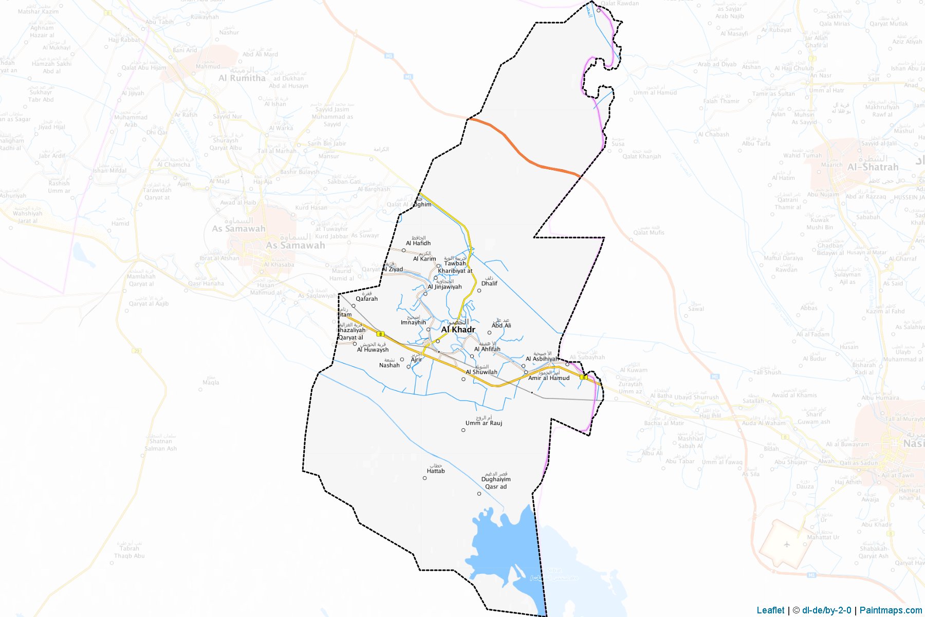 Muestras de recorte de mapas Khidhir (Al-Muthannia)-1