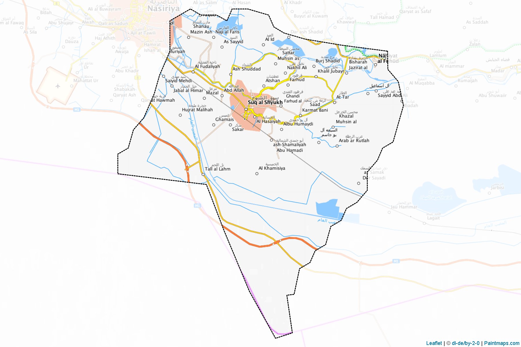 Suq Al-Shoyokh (Dhi-Qar) Haritası Örnekleri-1