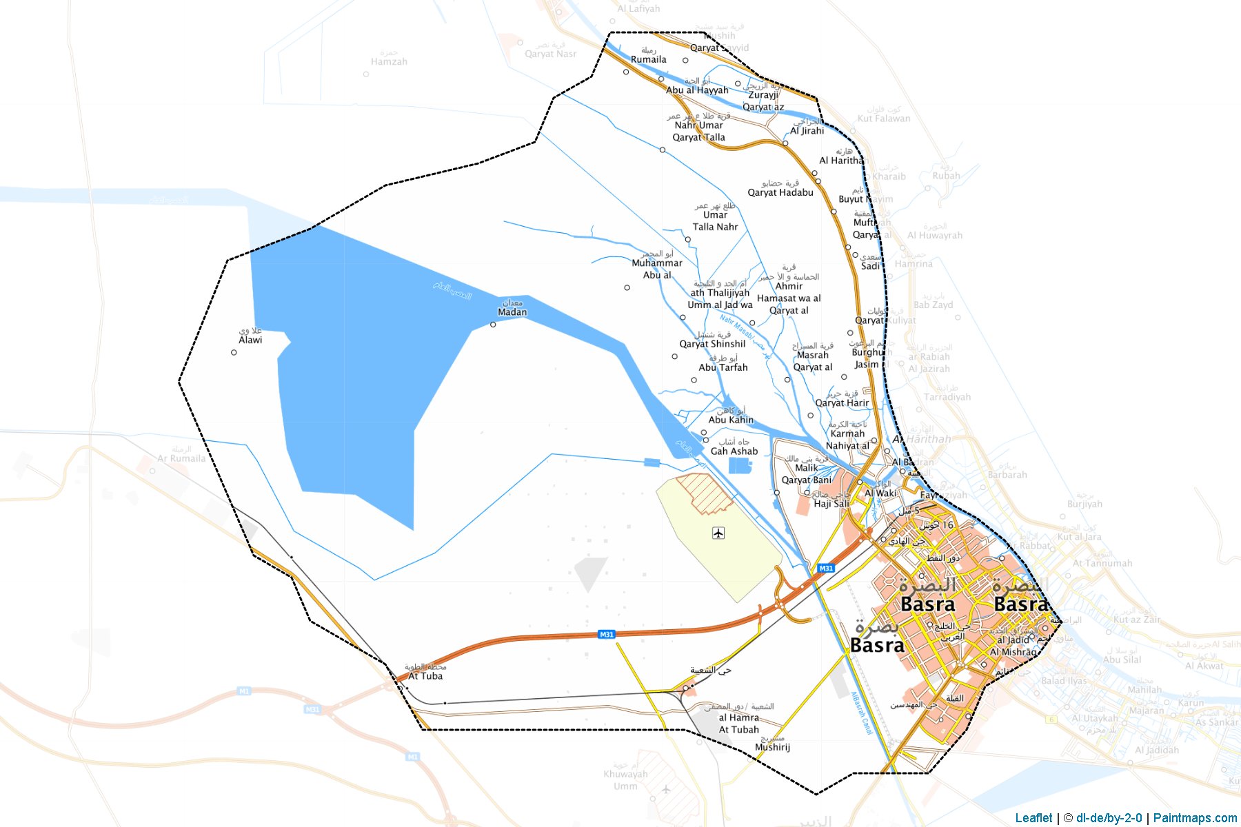 Basrah (Al-Basrah) Haritası Örnekleri-1