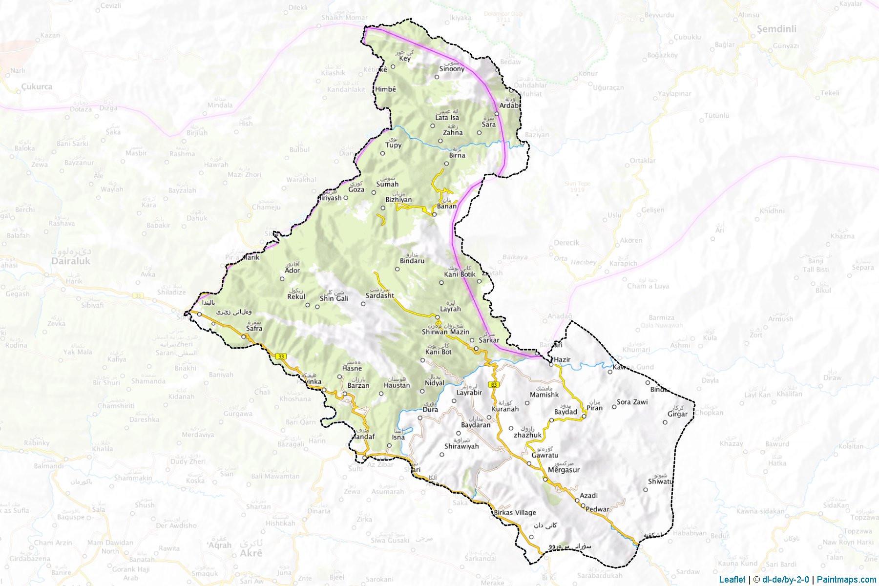 Muestras de recorte de mapas Mergasur (Arbil)-1