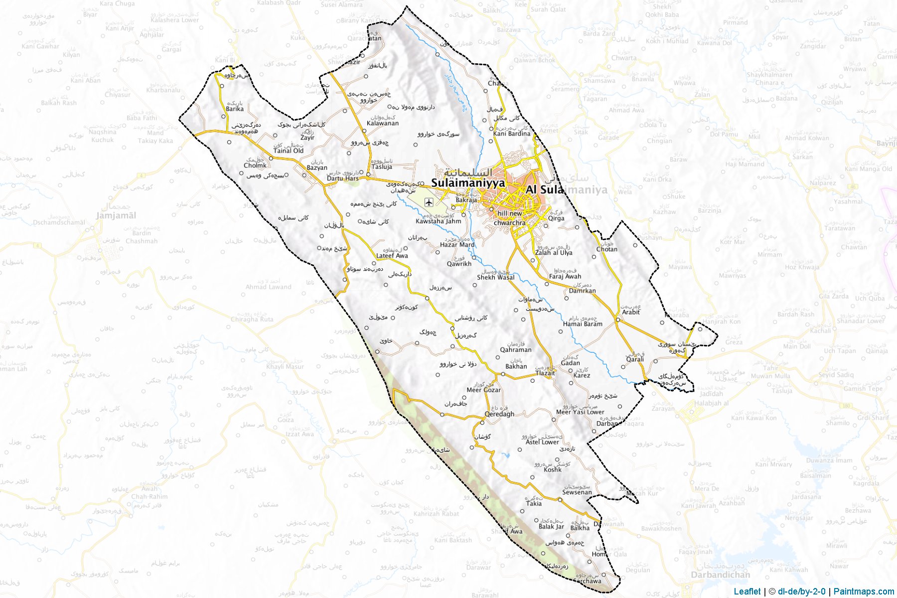 Sulaymaniya (Süleymaniye ili) Haritası Örnekleri-1