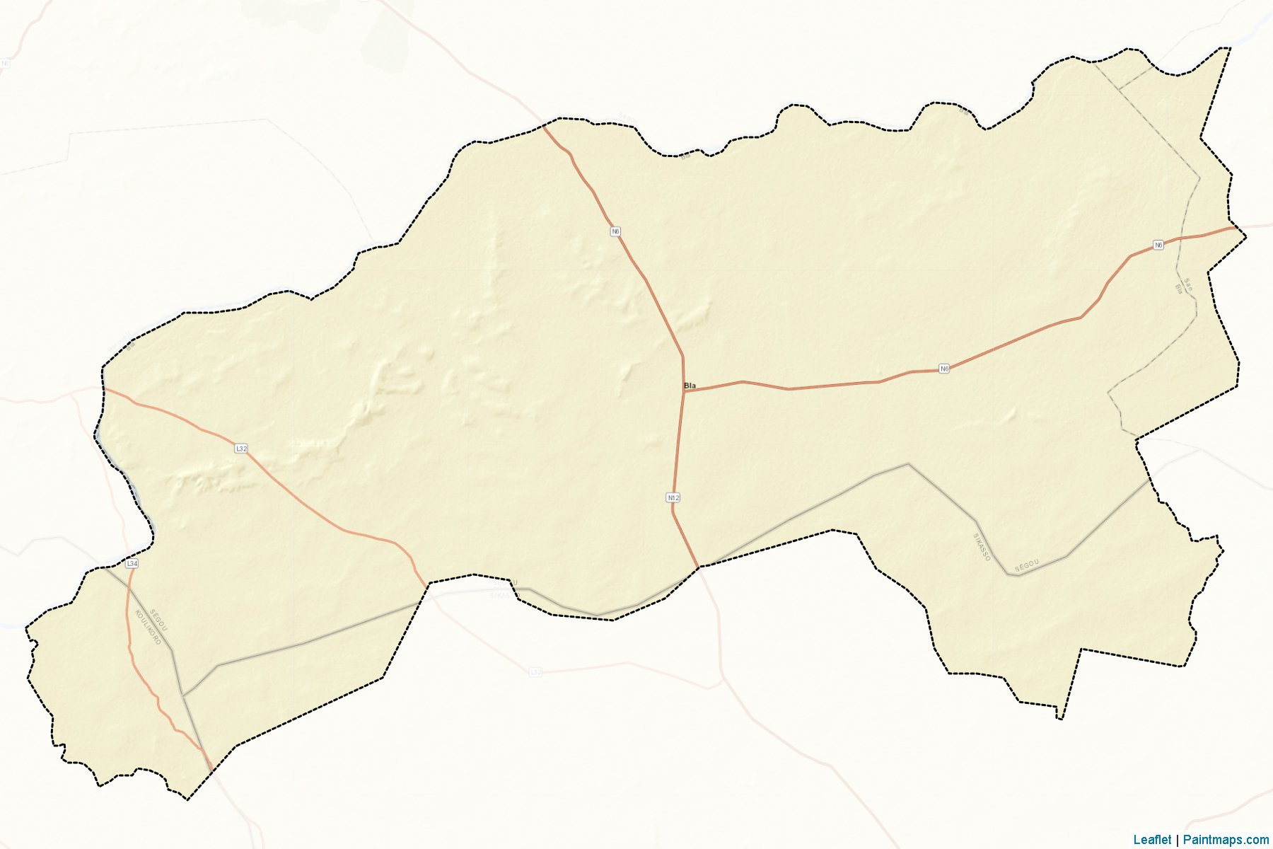 Bla (Ségou Bölgesi) Haritası Örnekleri-2