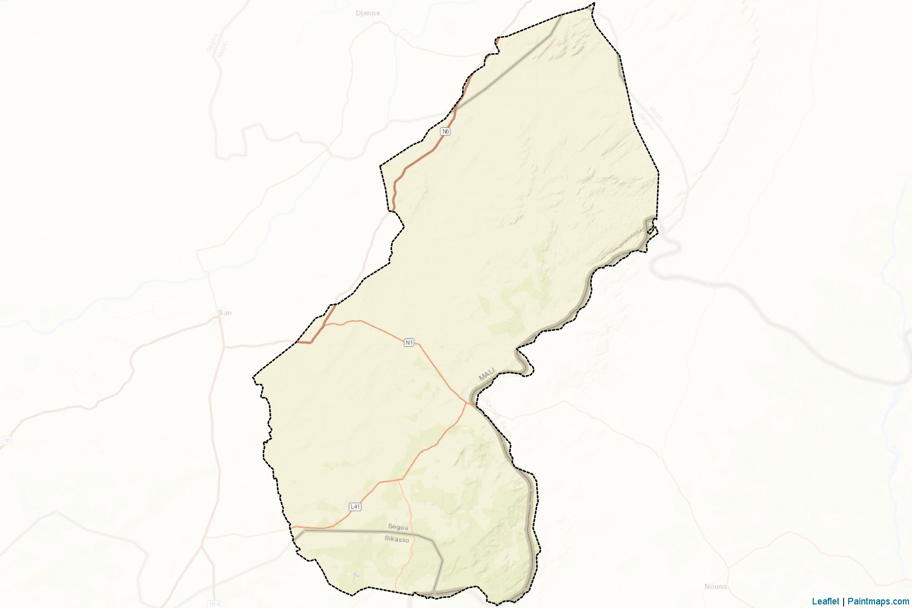 Muestras de recorte de mapas Tominian (Ségou)-2