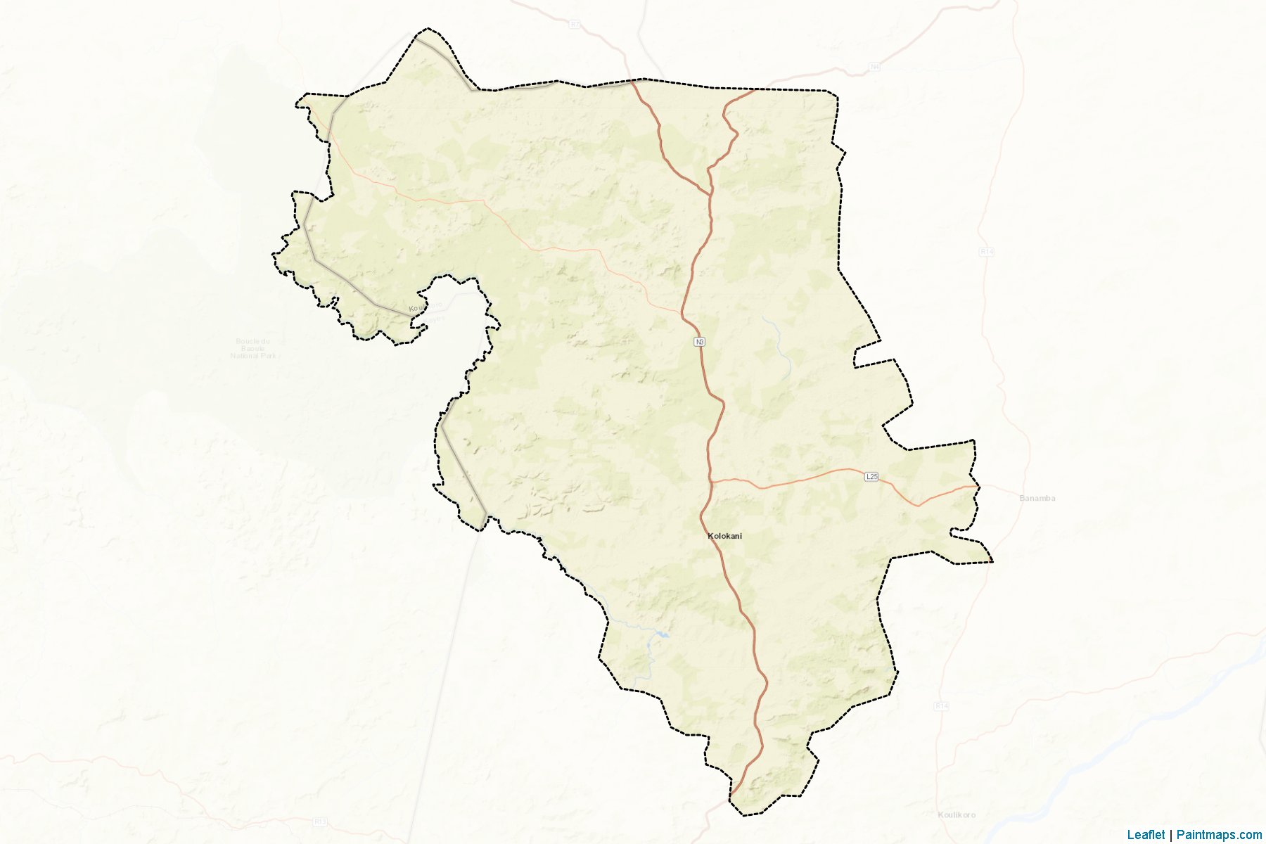 Muestras de recorte de mapas Kolokani (Koulikoro)-2