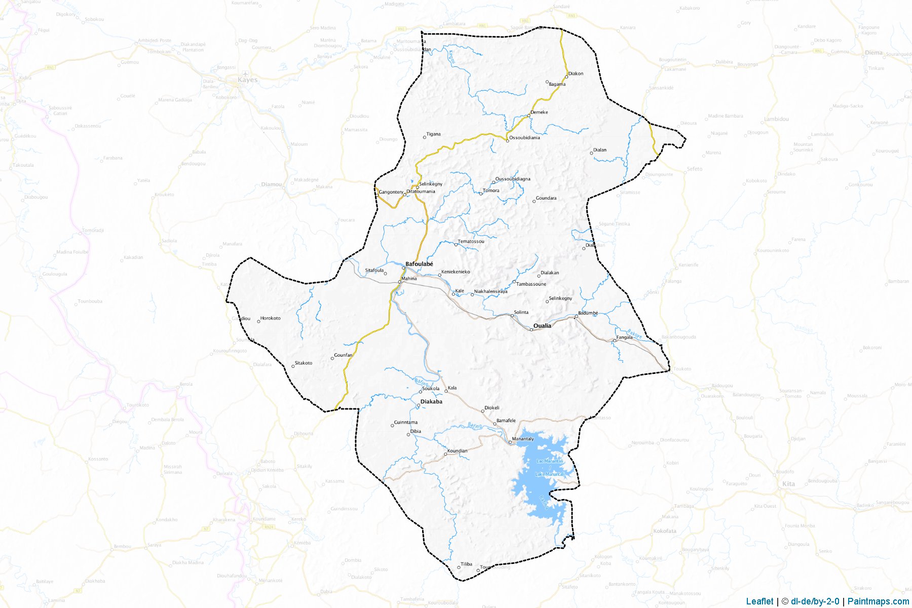 Muestras de recorte de mapas Bafoulabe (Kayes)-1