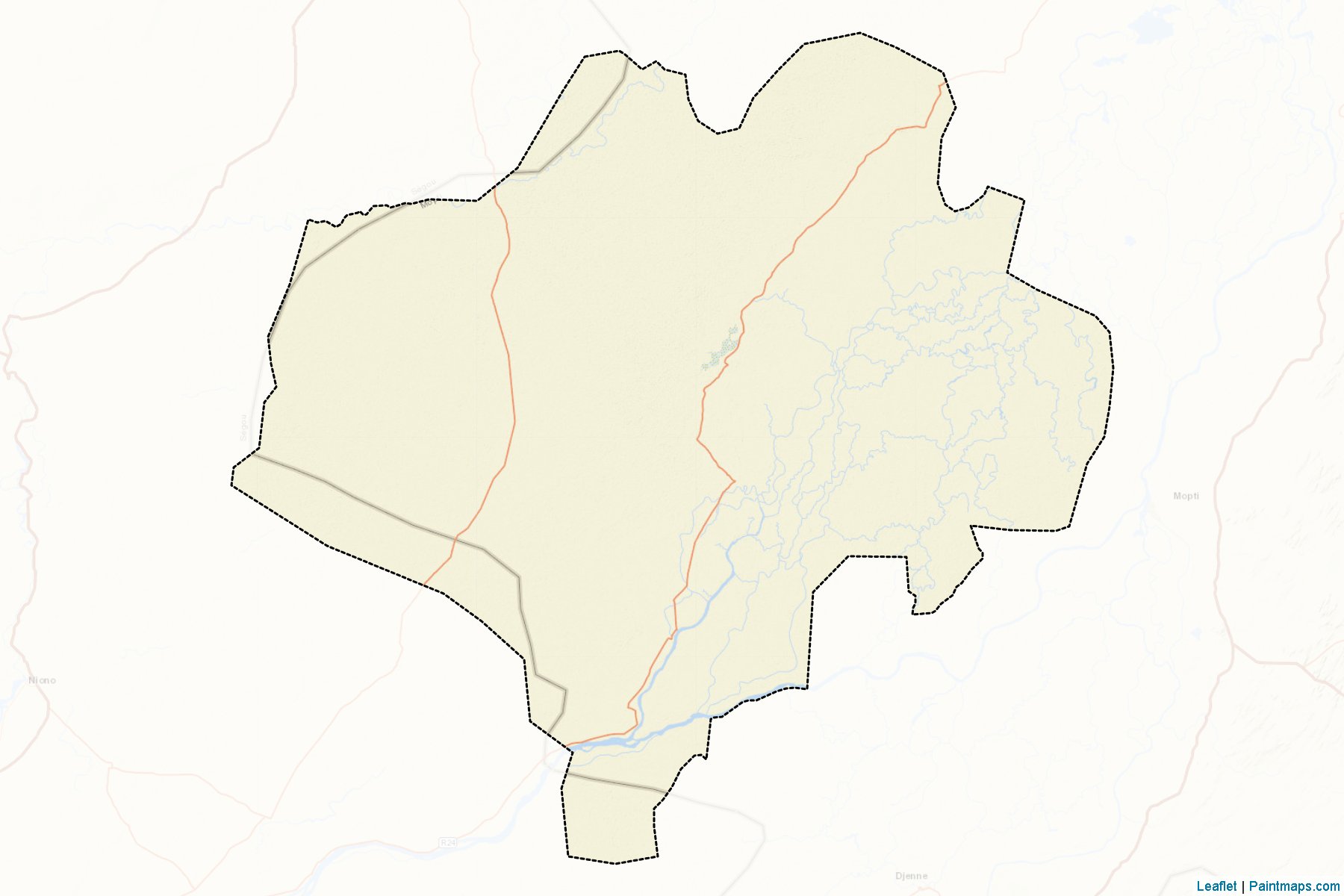 Muestras de recorte de mapas Tenenkou (Mopti)-2