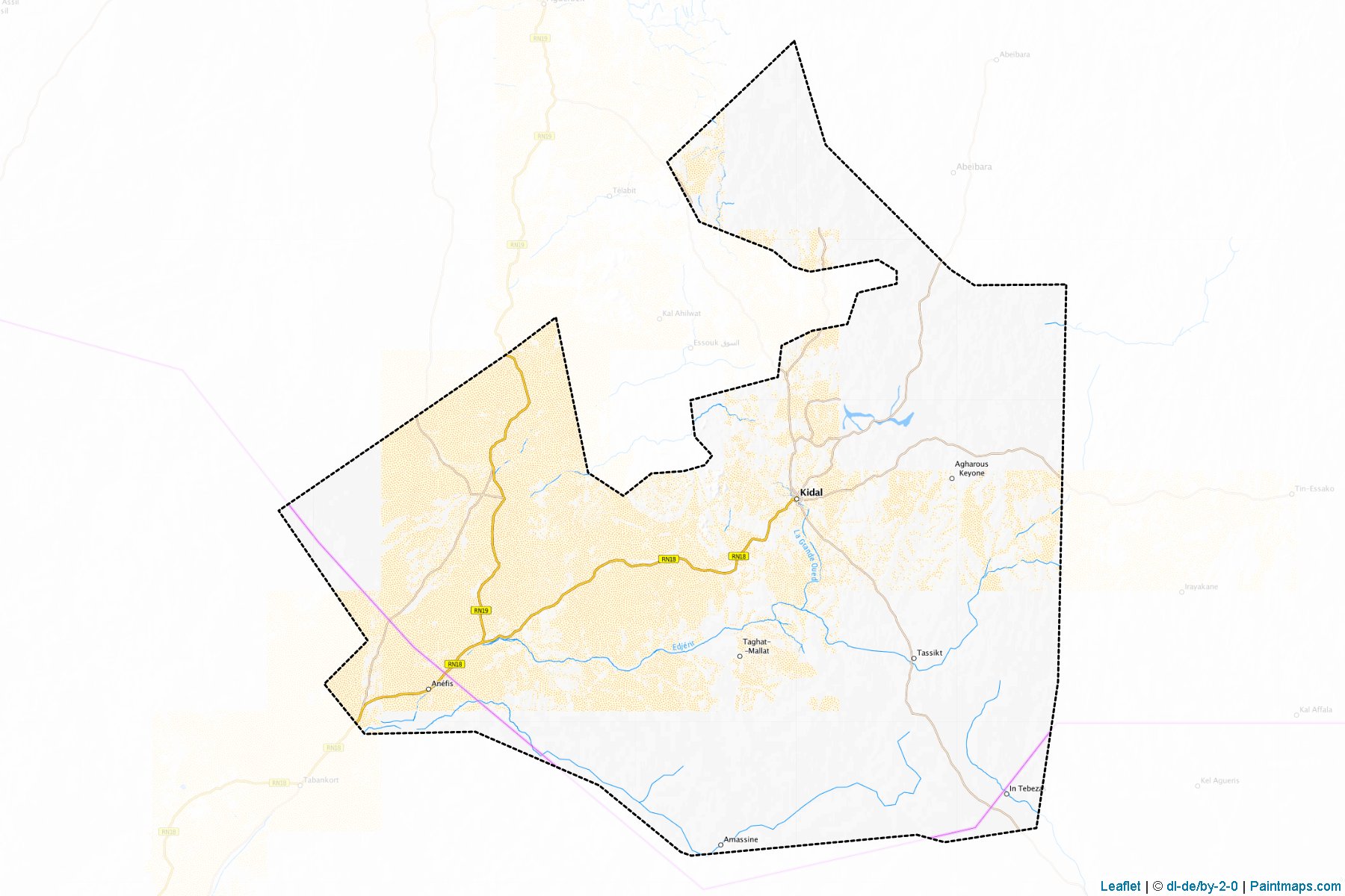 Muestras de recorte de mapas Kidal (Kidal)-1