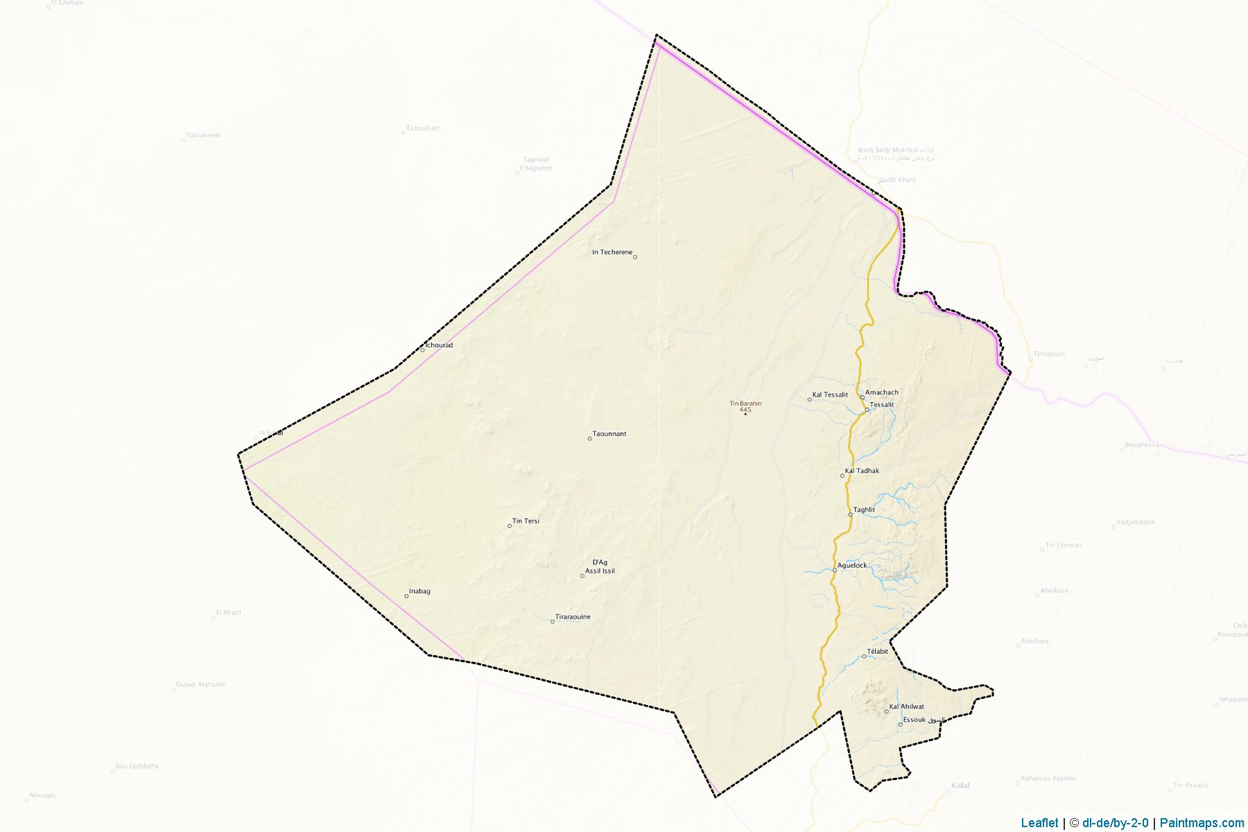 Muestras de recorte de mapas Tessalit (Kidal)-1