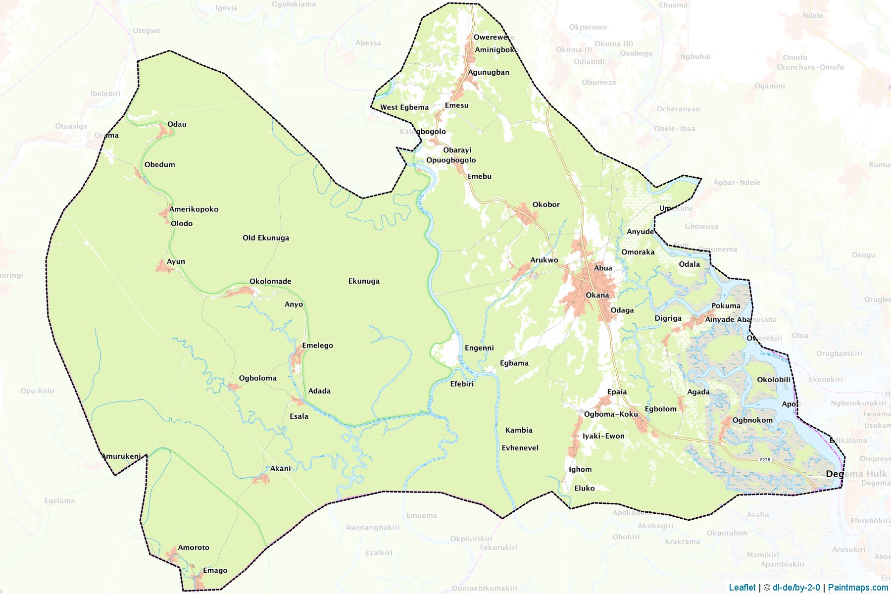 Abua/Odual (Rivers Eyaleti) Haritası Örnekleri-1