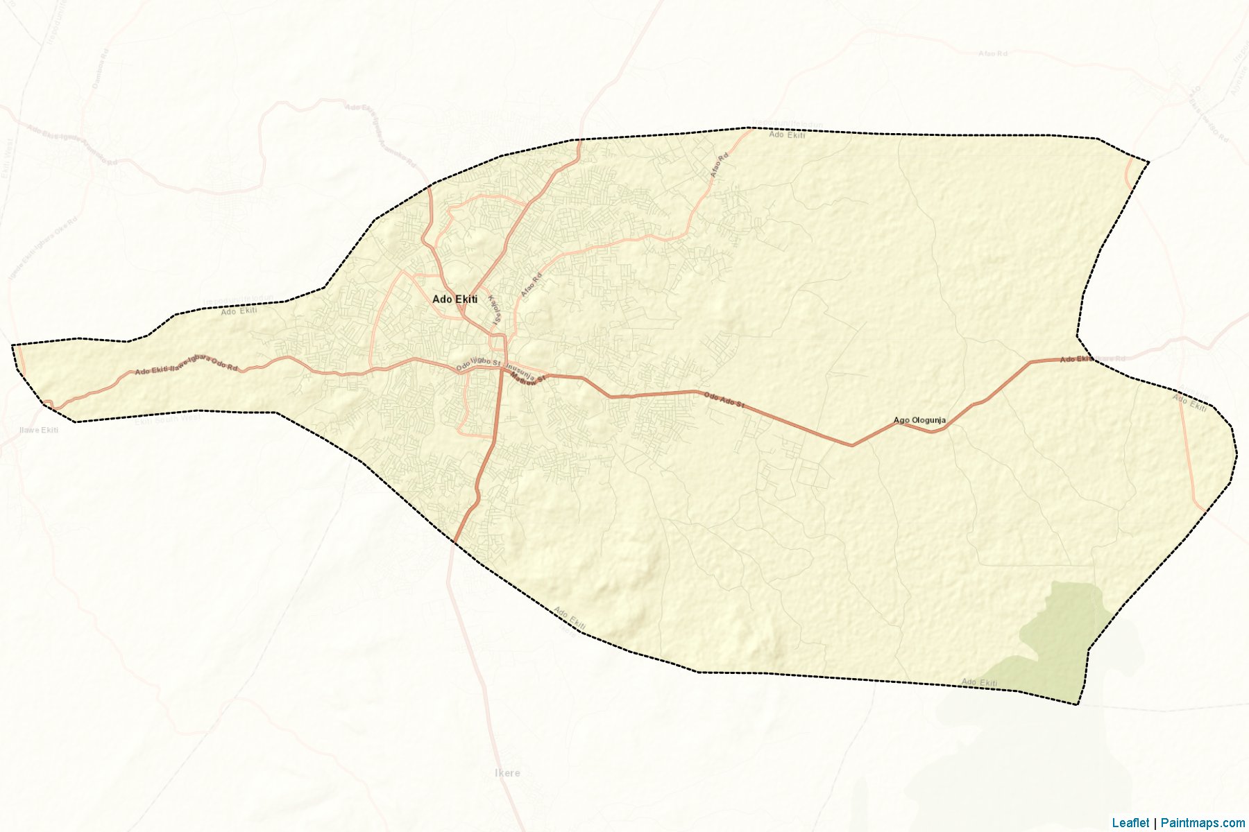 Muestras de recorte de mapas Ado Ekiti (Ekiti)-2