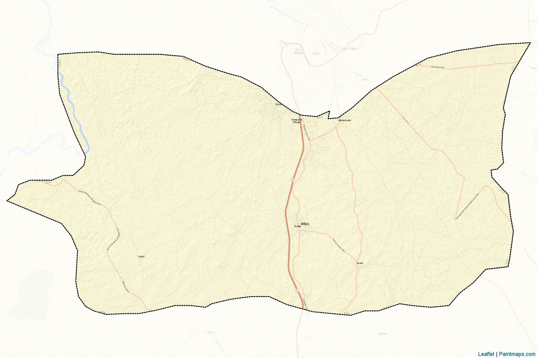 Muestras de recorte de mapas Afijio (Oyo)-2