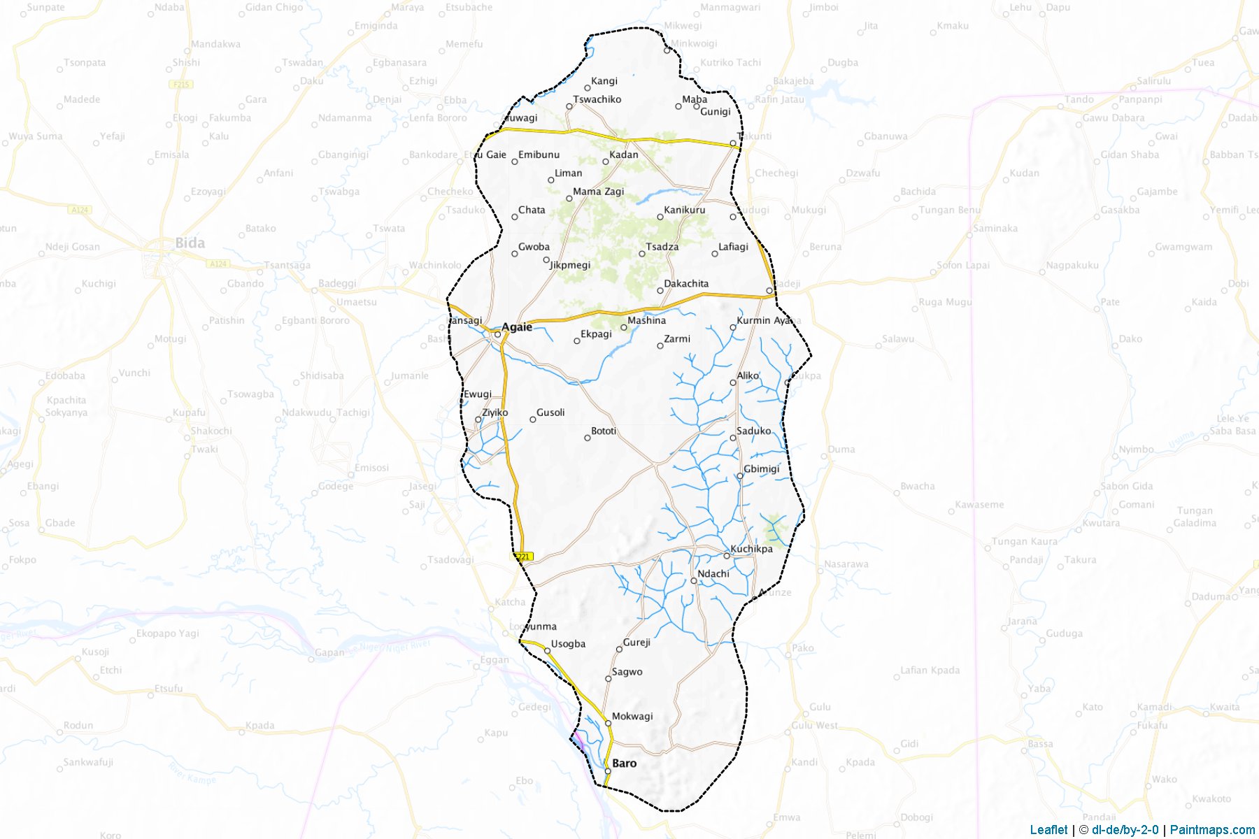 Agaie (Niger Eyaleti) Haritası Örnekleri-1