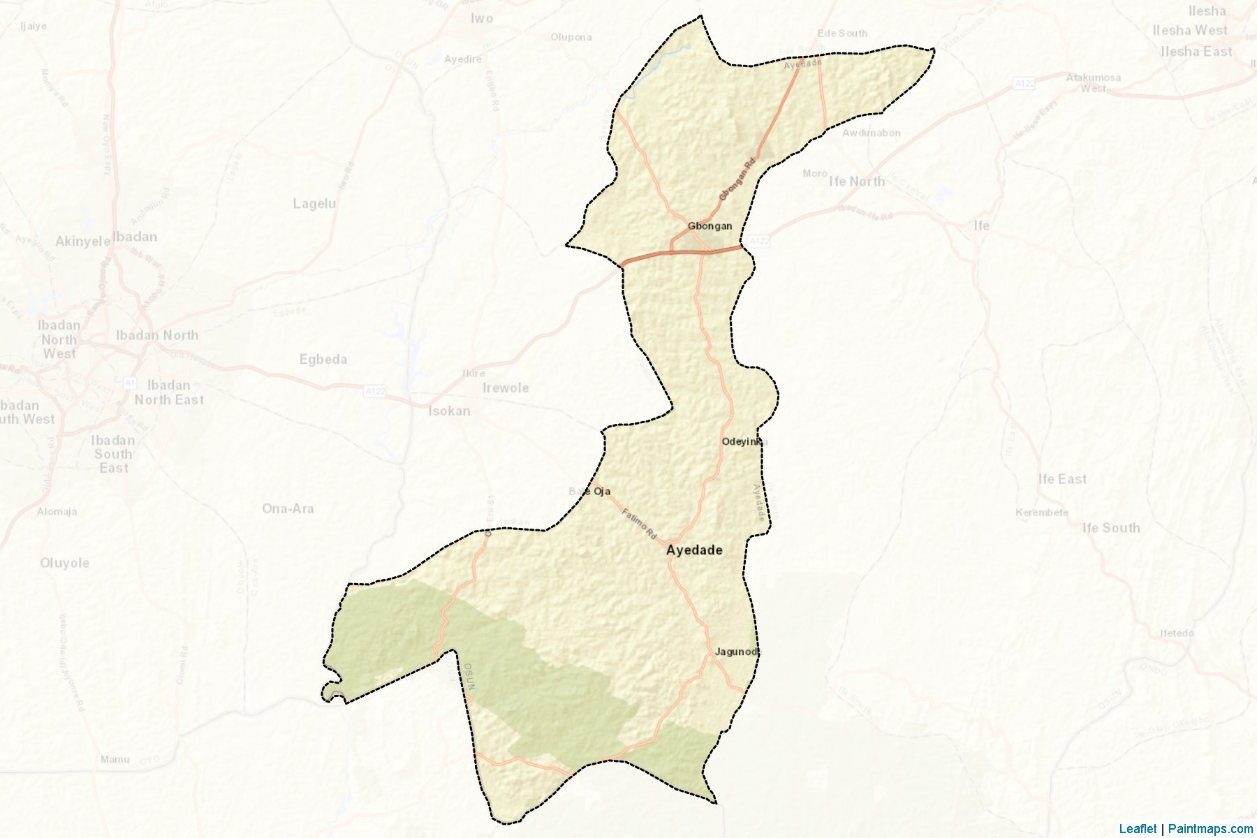 Muestras de recorte de mapas Aiyedade (Osun)-2