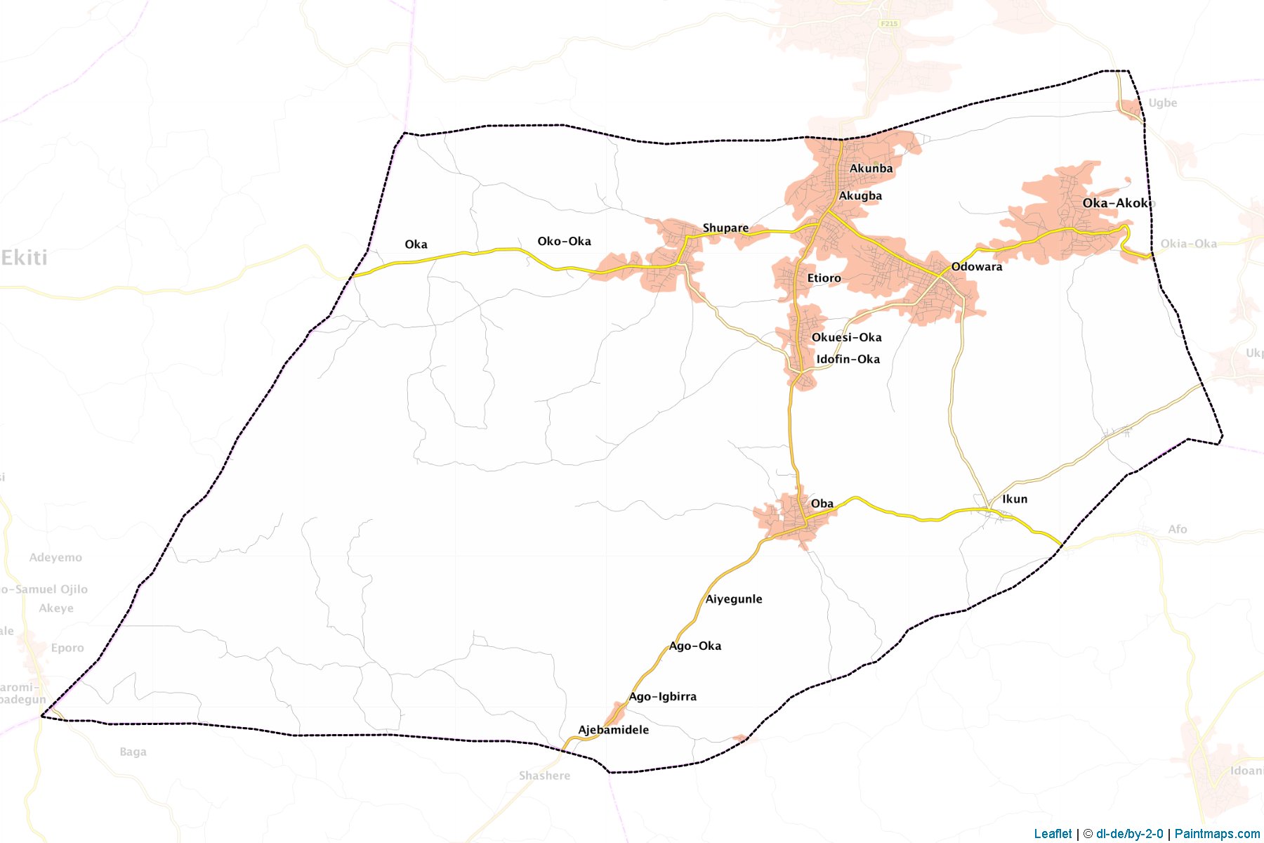 Muestras de recorte de mapas Akoko South West (Ondo)-1