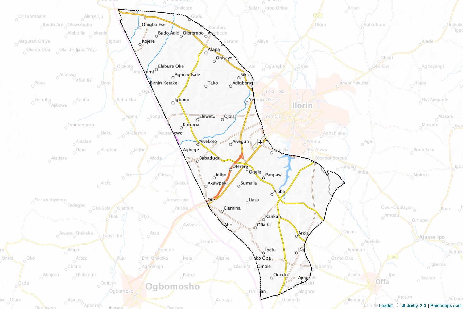 Asa (Kwara Eyaleti) Haritası Örnekleri-1