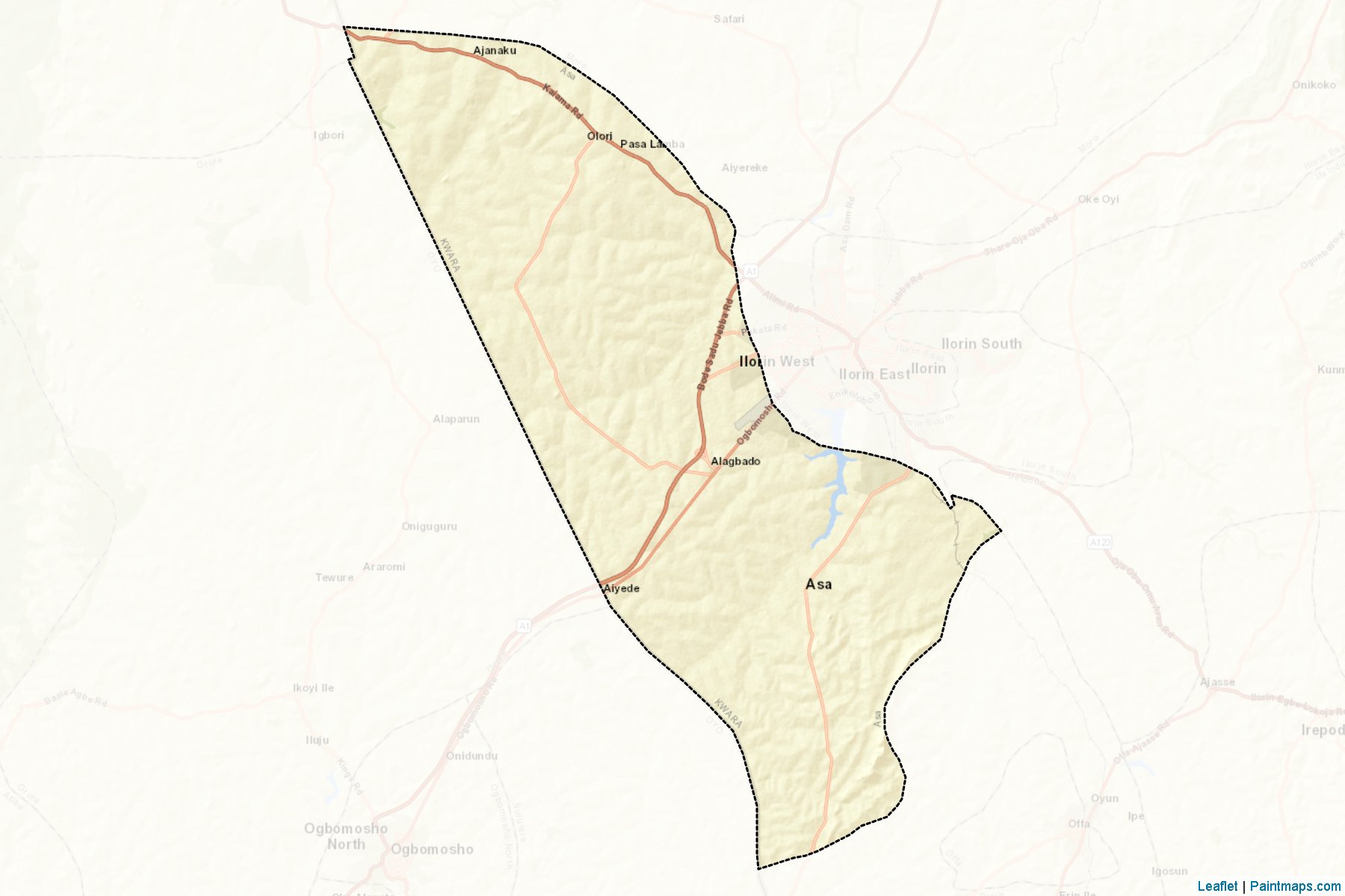 Asa (Kwara Eyaleti) Haritası Örnekleri-2