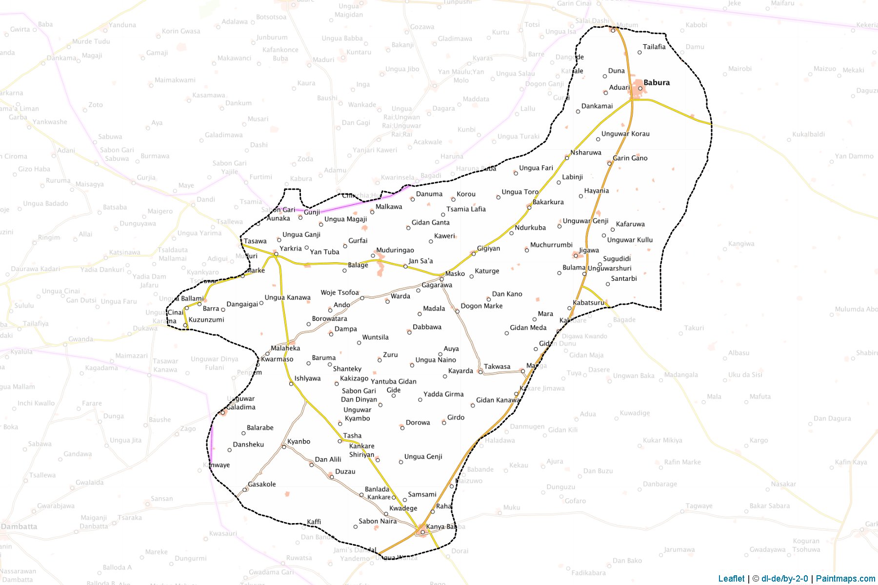 Babura (Jigawa Eyaleti) Haritası Örnekleri-1