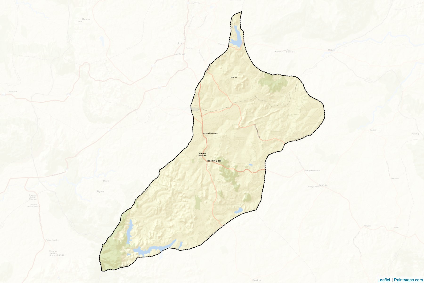 Muestras de recorte de mapas Barikin Ladi (Plateau)-2