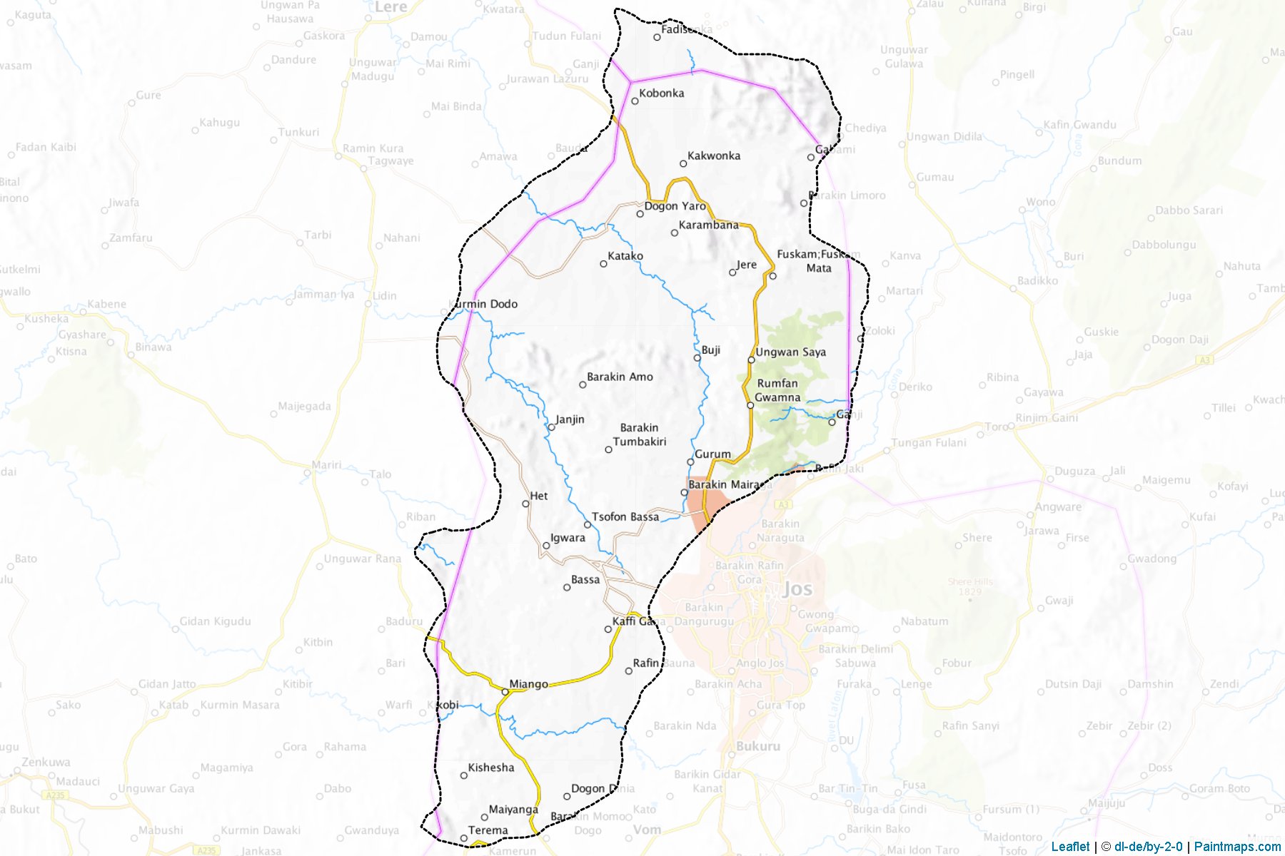 Bassa (Plateau Eyaleti) Haritası Örnekleri-1