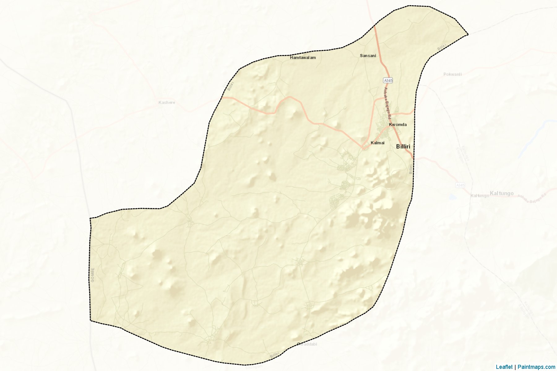 Muestras de recorte de mapas Billiri (Gombe)-2