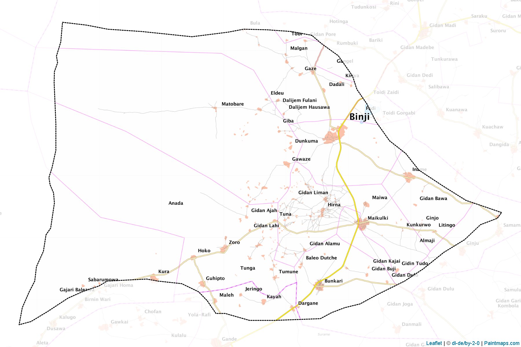 Muestras de recorte de mapas Binji (Sokoto)-1