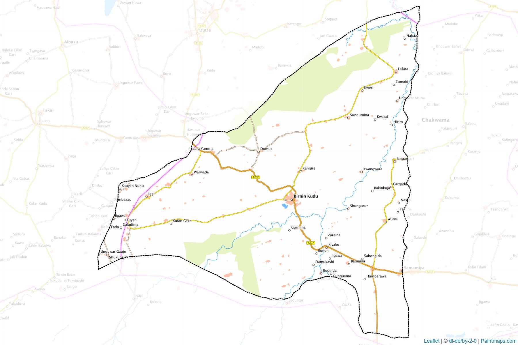 Muestras de recorte de mapas Birni Kudu (Jigawa)-1