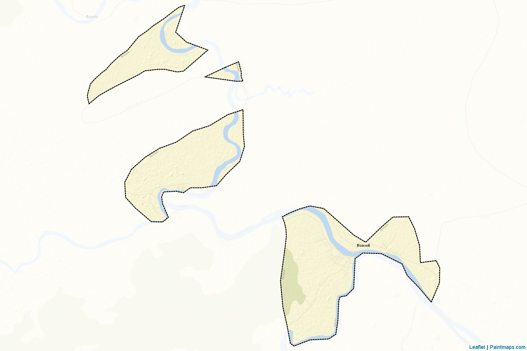 Muestras de recorte de mapas Bomadi (Delta)-2