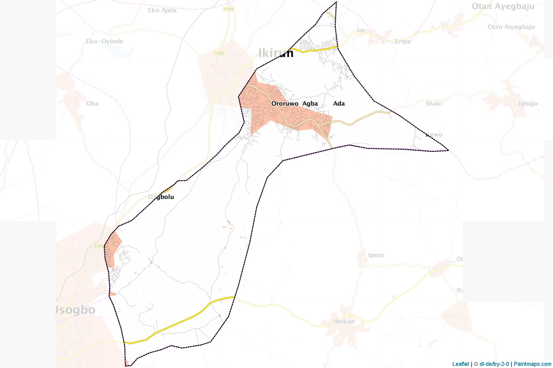 Muestras de recorte de mapas Boripe (Osun)-1